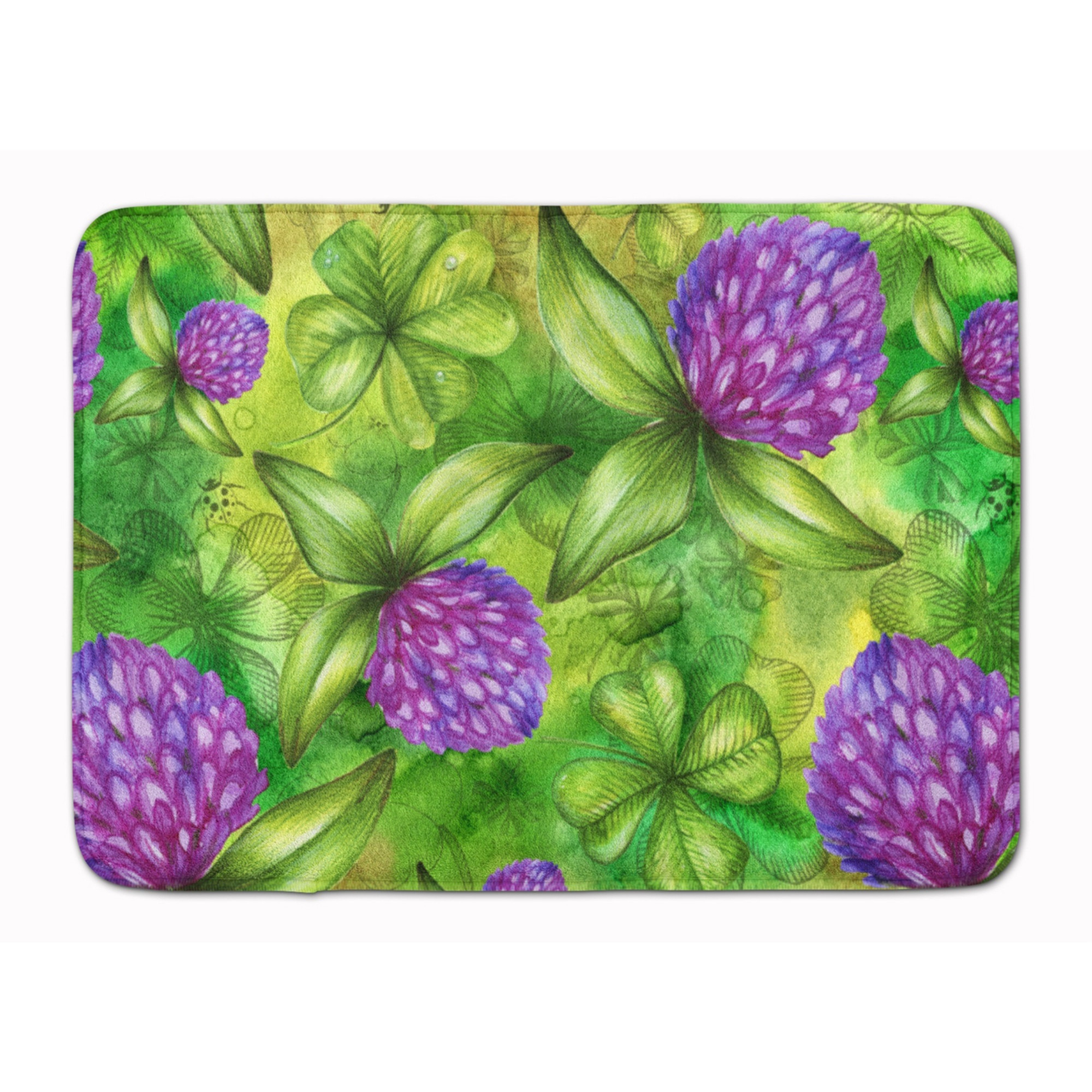 &quotCaroline's Treasures Shamrocks in Bloom Machine Washable Memory Foam Mat doormats, Multicolor"