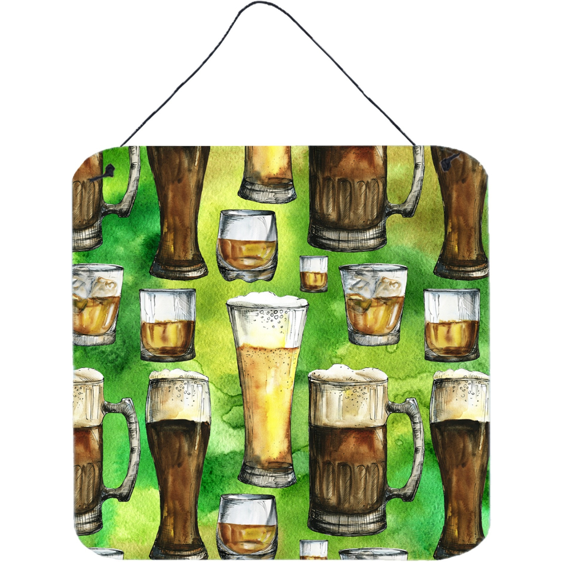 &quotCaroline's Treasures Irish Beers Door Hanging Prints wall-decor, Multicolor"
