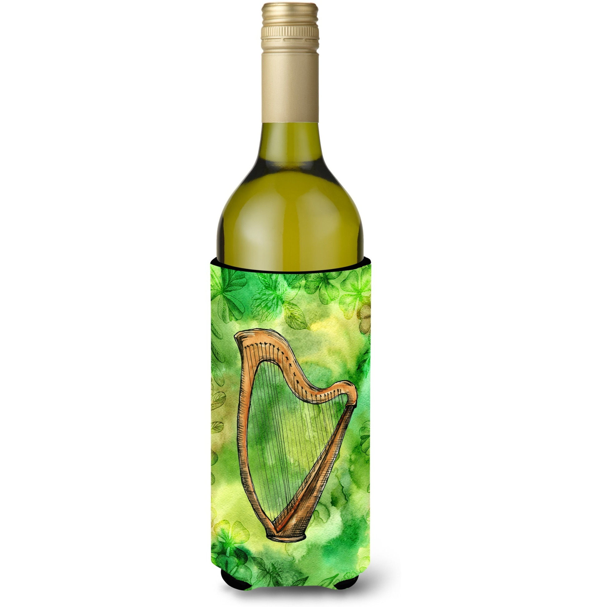 &quotCaroline's Treasures Irish Harp Wine Bottle Beverage Insulator Hugger, 750 ml, Multicolor"