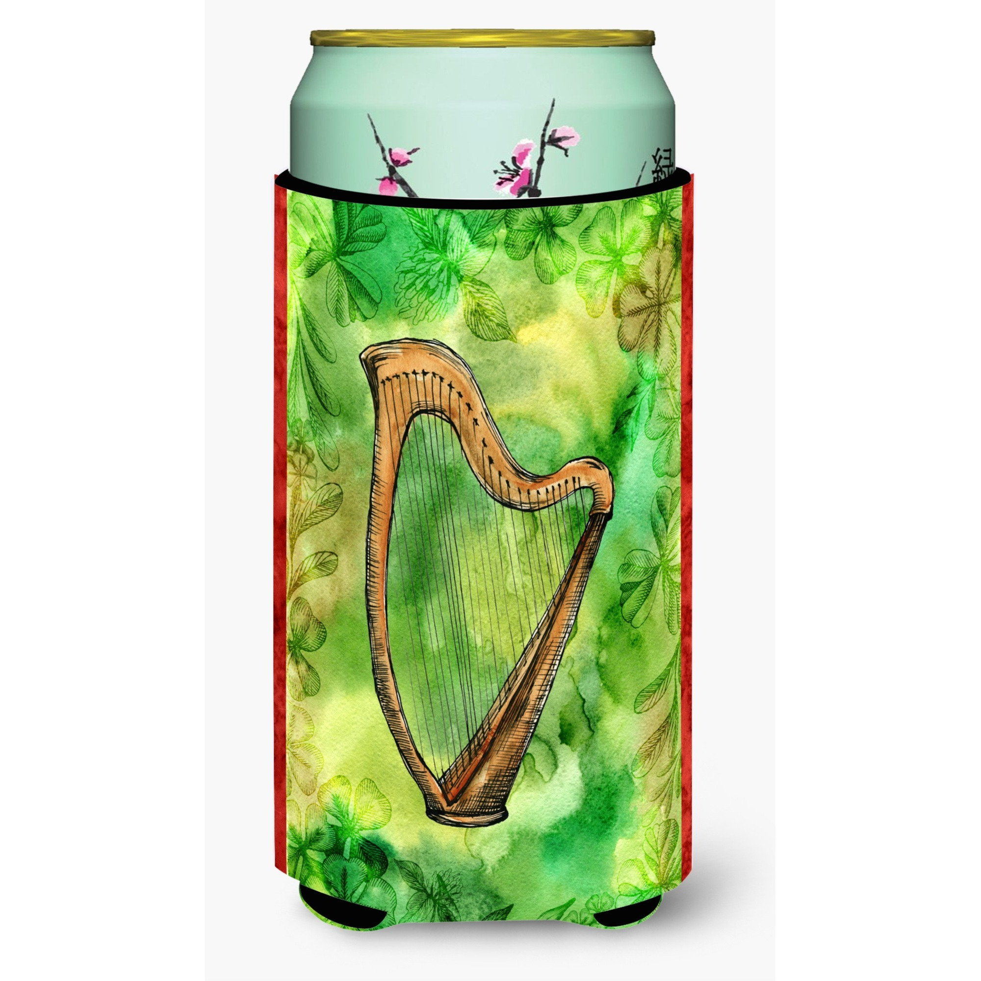 &quotCaroline's Treasures Irish Harp Tall Boy Beverage Insulator Hugger, Multicolor"