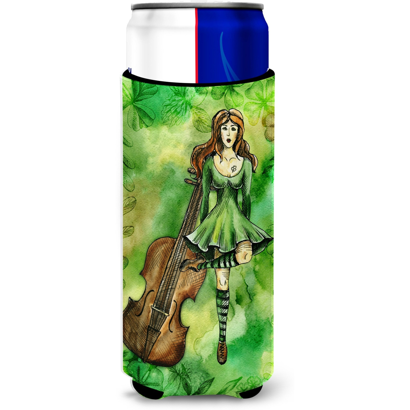 &quotCaroline's Treasures Irish Dance Michelob Ultra Hugger For Slim Cans, Slim Can, Multicolor"