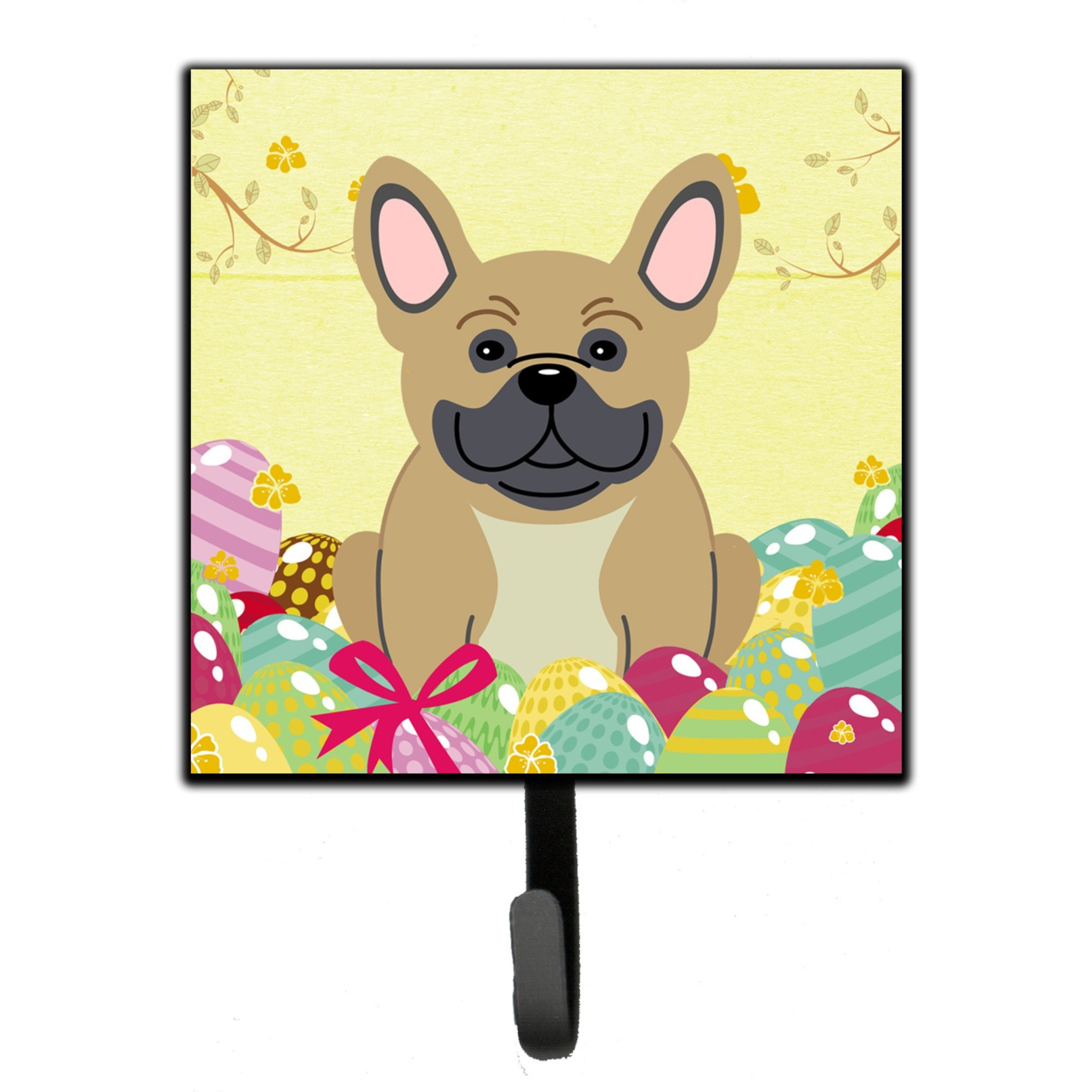 &quotCaroline's Treasures Easter Eggs French Bulldog Cream Wall Hook, Small, Multicolor"