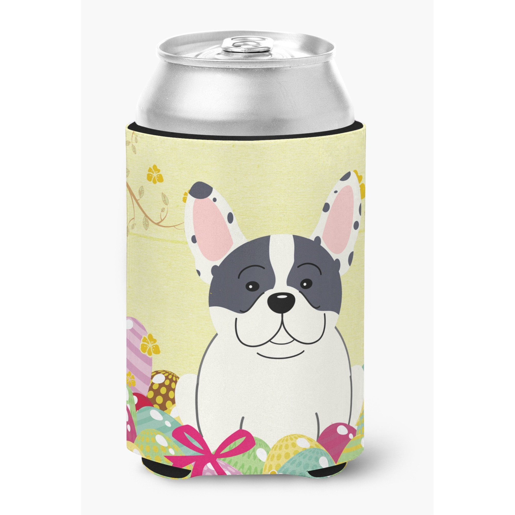 &quotCaroline's Treasures Easter Eggs French Bulldog Piebald Can or Bottle Hugger, Can Hugger, Multicolor"