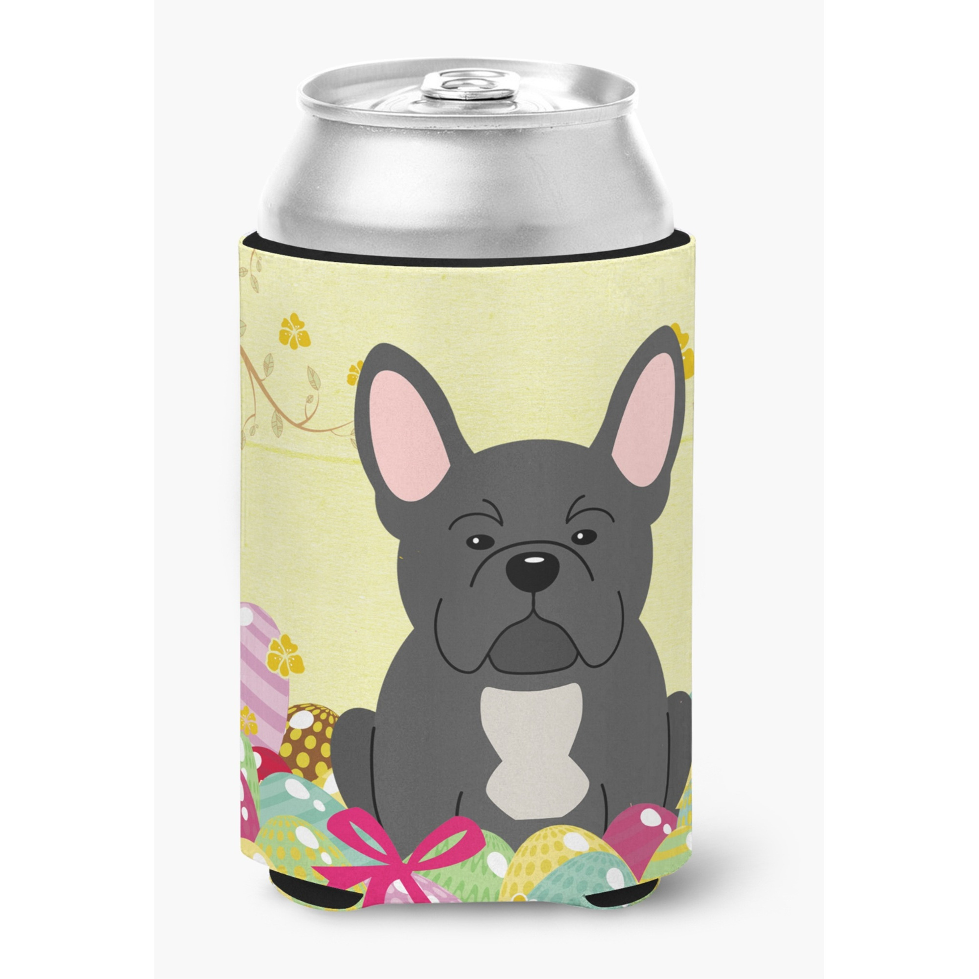 &quotCaroline's Treasures Easter Eggs French Bulldog black Can or Bottle Hugger, Can Hugger, Multicolor"
