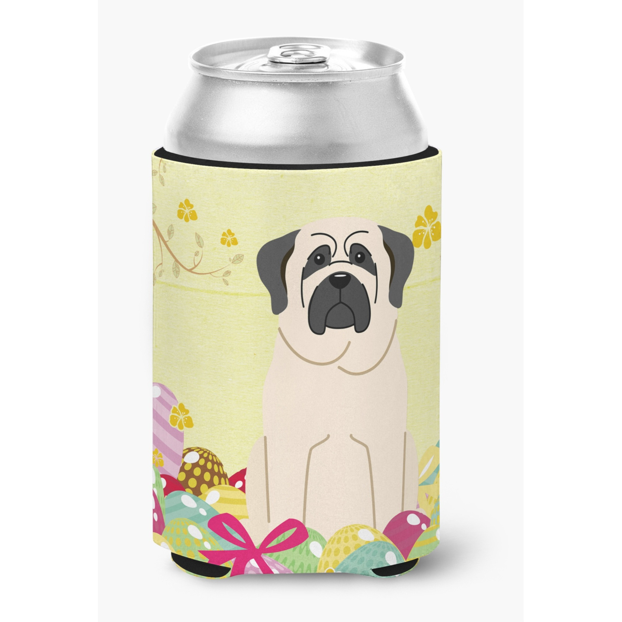 &quotCaroline's Treasures Easter Eggs Mastiff White Can or Bottle Hugger, Can Hugger, Multicolor"
