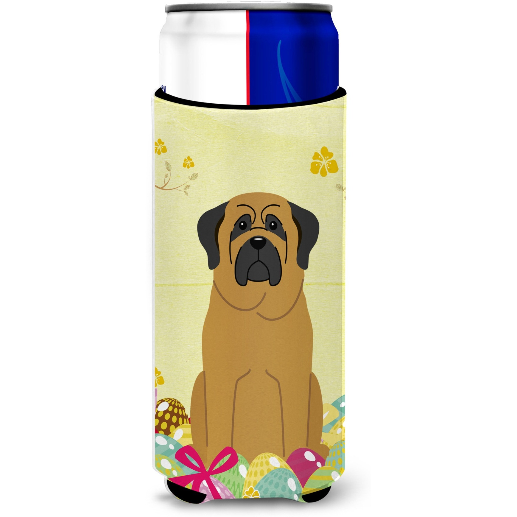 &quotCaroline's Treasures Easter Eggs Mastiff Michelob Ultra Hugger For Slim Cans, Slim Can, Multicolor"