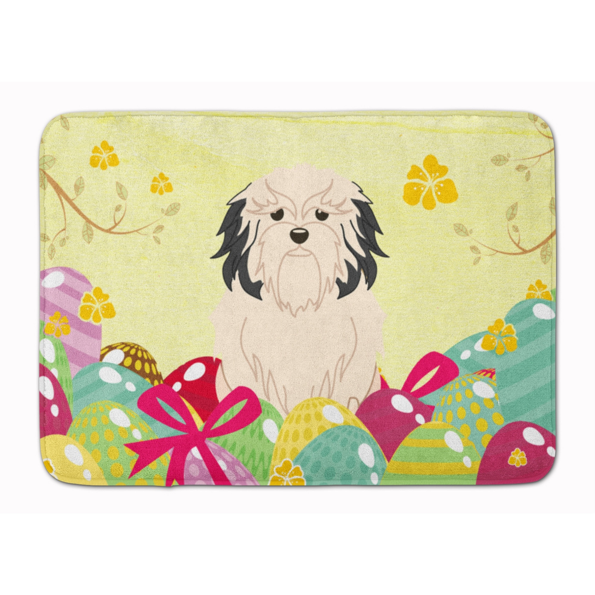 &quotCaroline's Treasures Easter Eggs Lowchen Machine Washable Memory Foam Mat doormats, Multicolor"