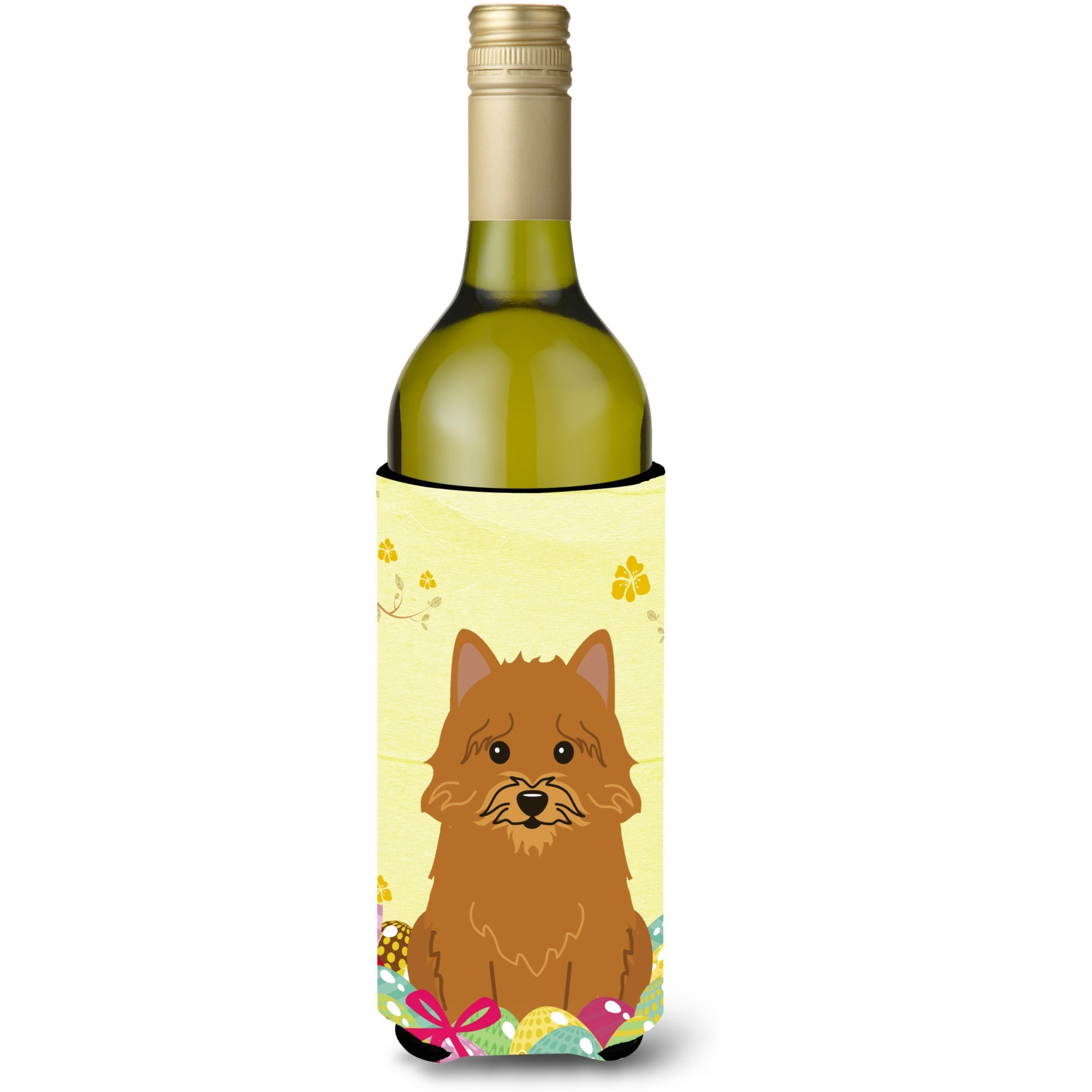 &quotCaroline's Treasures BB6020LITERK Easter Eggs Norwich Terrier Wine Bottle Beverage Insulator Hugger, 750ml, Multicolor"