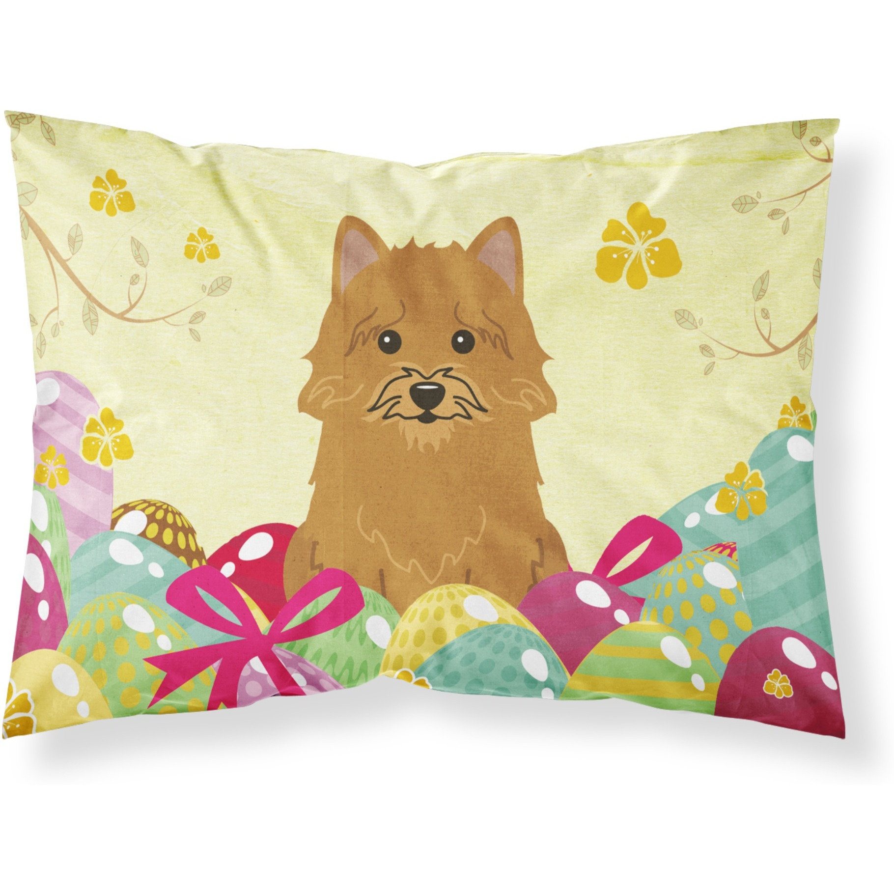 Easter Eggs Norwich Terrier Fabric Standard Pillowcase