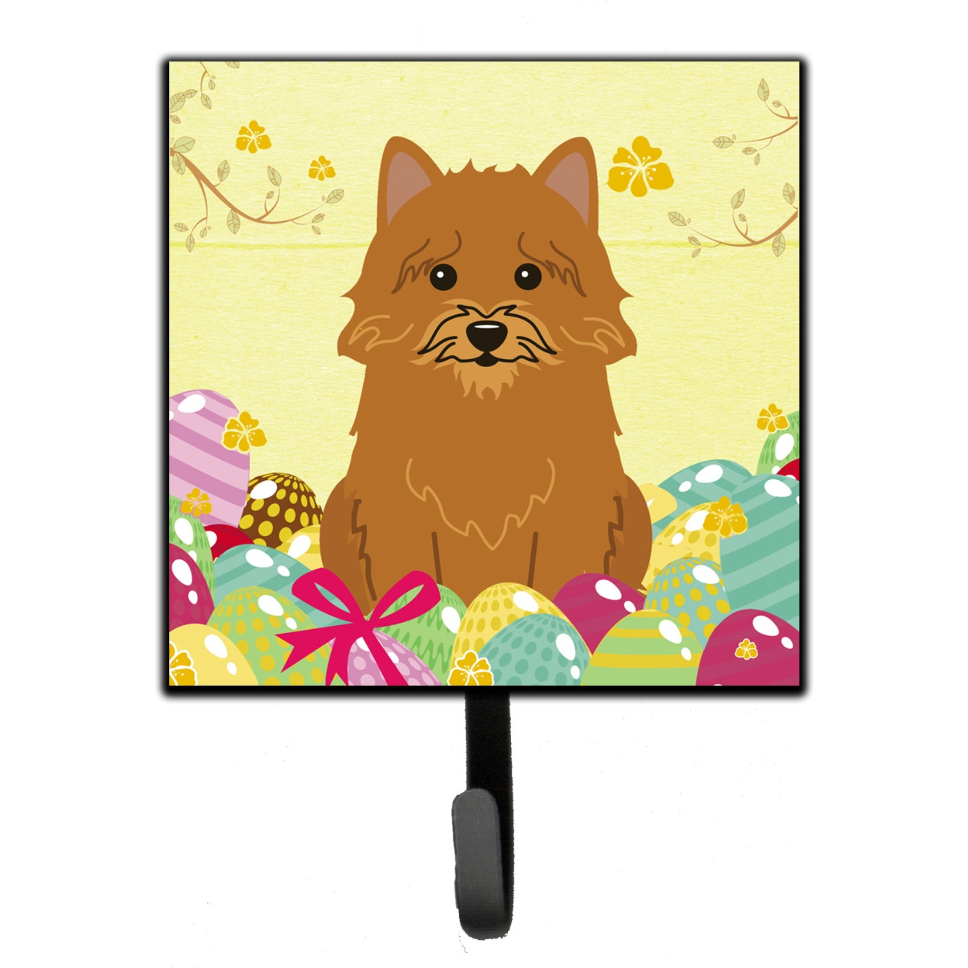 &quotCaroline's Treasures Easter Eggs Norwich Terrier Wall Hook, Small, Multicolor"