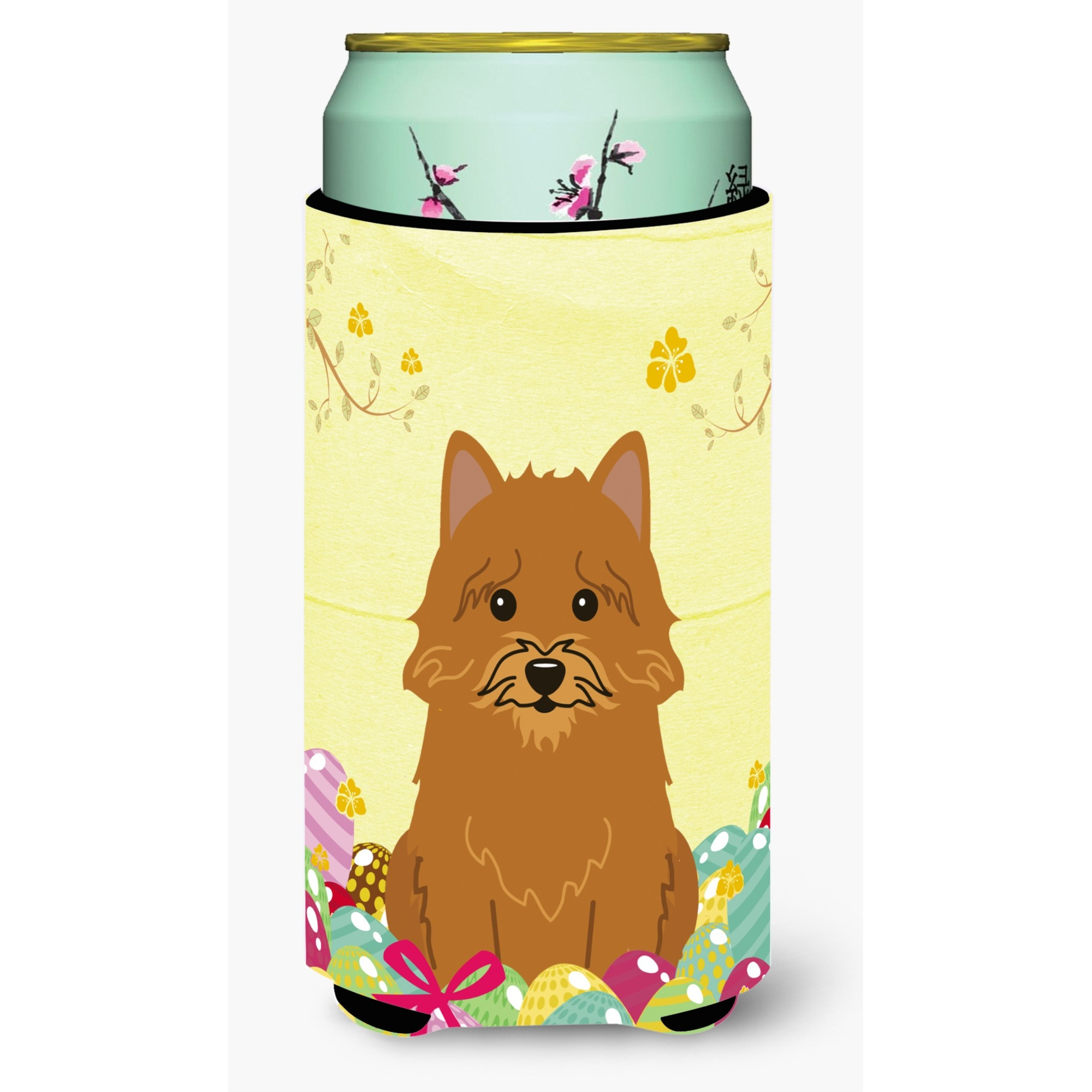 &quotCaroline's Treasures Easter Eggs Norwich Terrier Tall Boy Beverage Insulator Hugger, Multicolor"