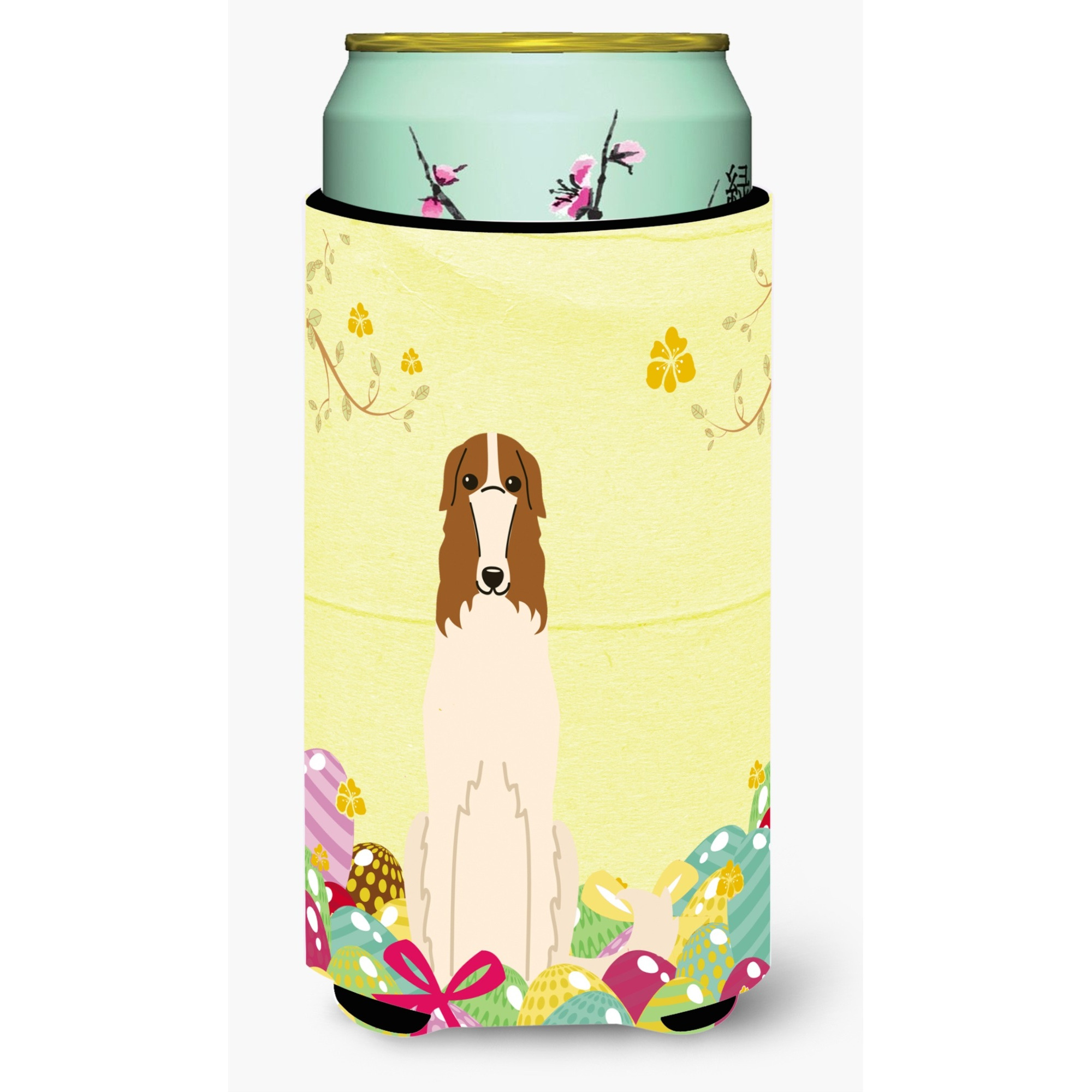 &quotCaroline's Treasures Easter Eggs Borzoi Tall Boy Beverage Insulator Hugger, Multicolor"