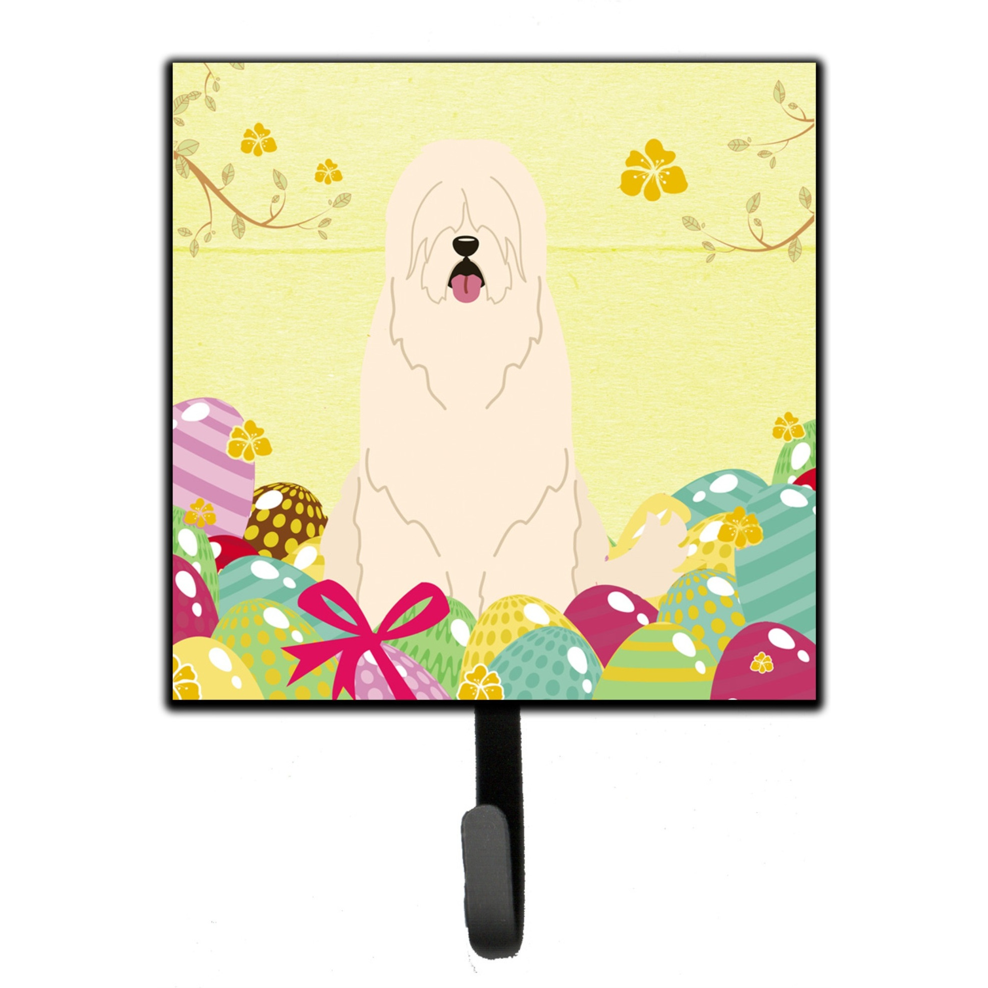 &quotCaroline's Treasures Easter Eggs South Russian Sheepdog Wall Hook, Small, Multicolor"