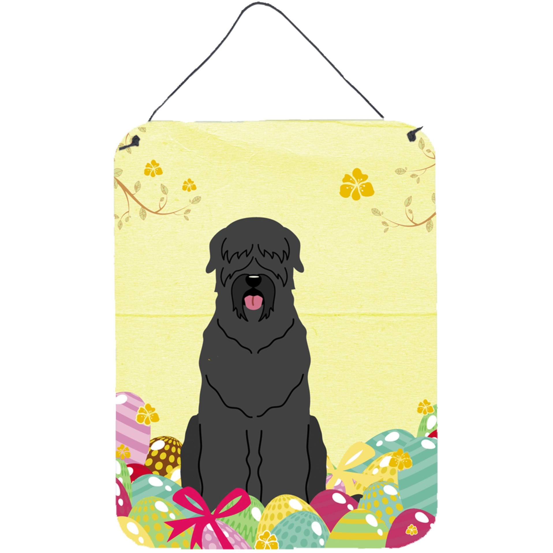 &quotCaroline's Treasures Easter Eggs Black Russian Terrier Metal Print, 16 x 12, Multicolor"