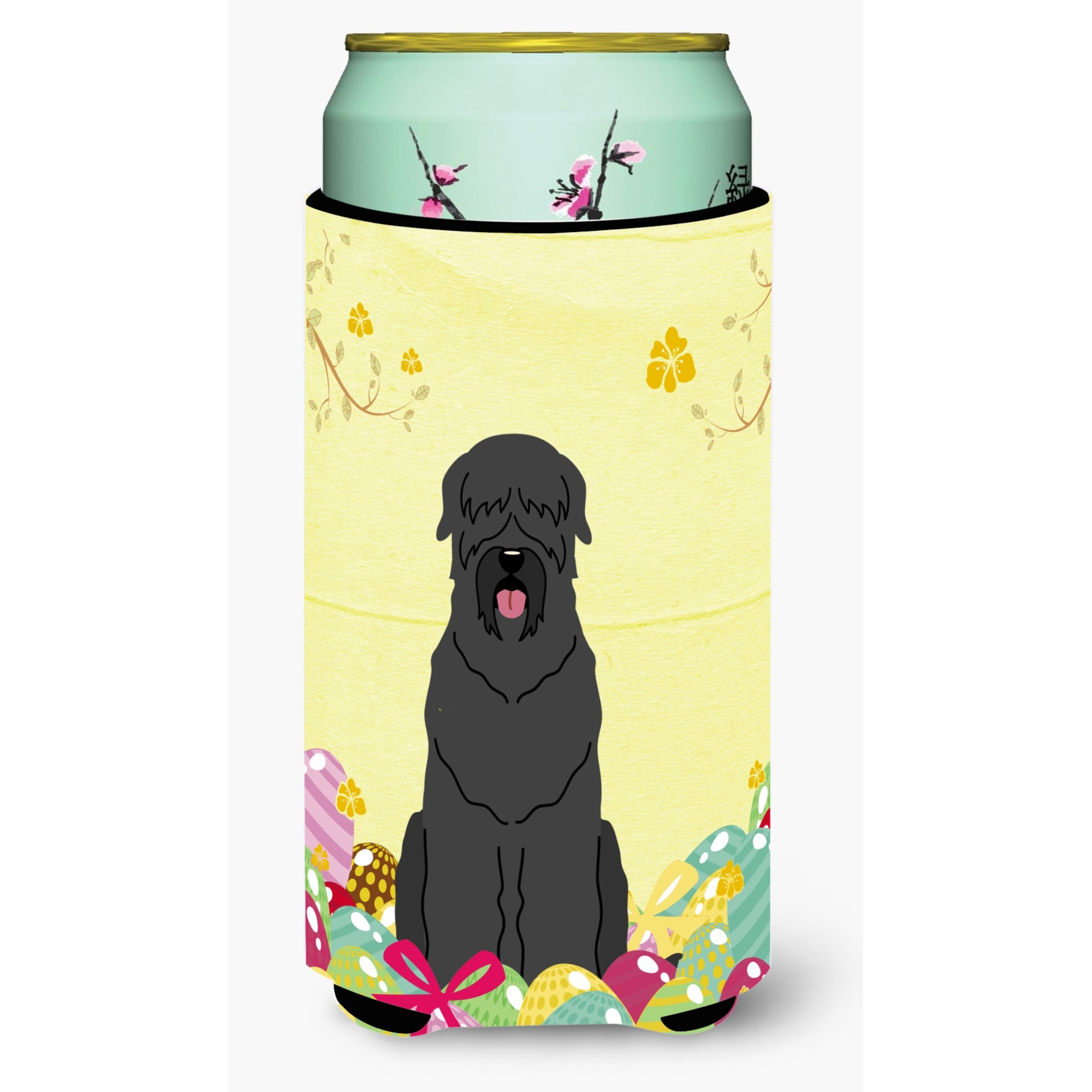 &quotCaroline's Treasures Easter Eggs black Russian Terrier Tall Boy Beverage Insulator Hugger, Multicolor"