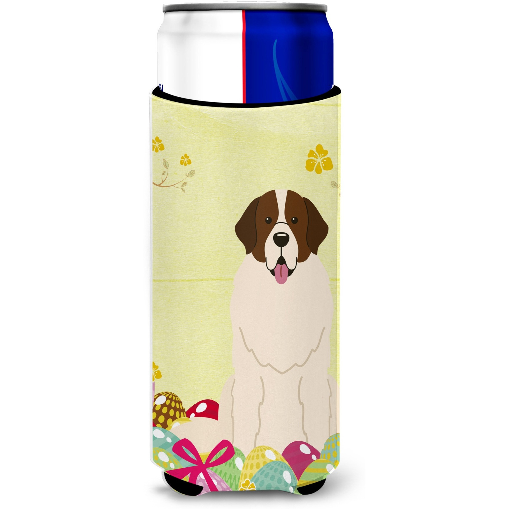 &quotCaroline's Treasures Easter Eggs Moscow Watchdog Michelob Ultra Hugger For Slim Cans, Slim Can, Multicolor"