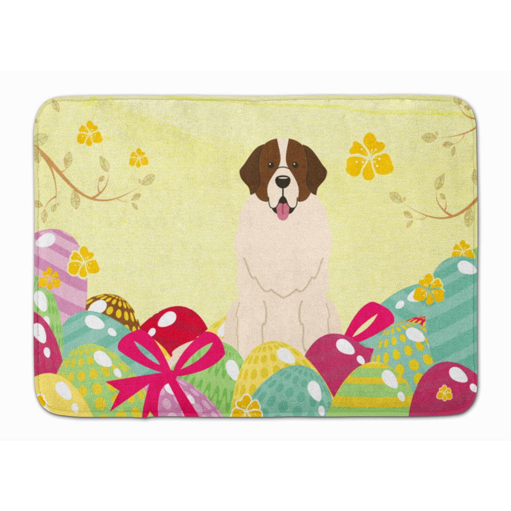 &quotCaroline's Treasures Easter Eggs Moscow Watchdog Machine Washable Memory Foam Mat doormats, Multicolor"