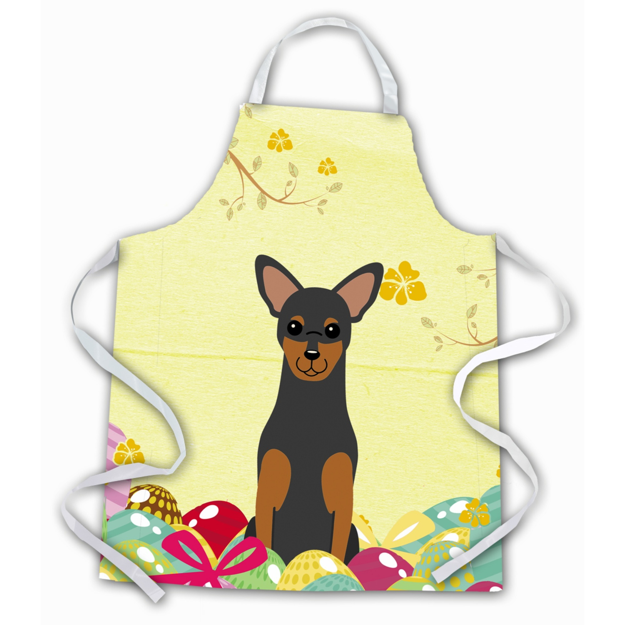 &quotCaroline's Treasures Easter Eggs Manchester Terrier Apron, Large, Multicolor"