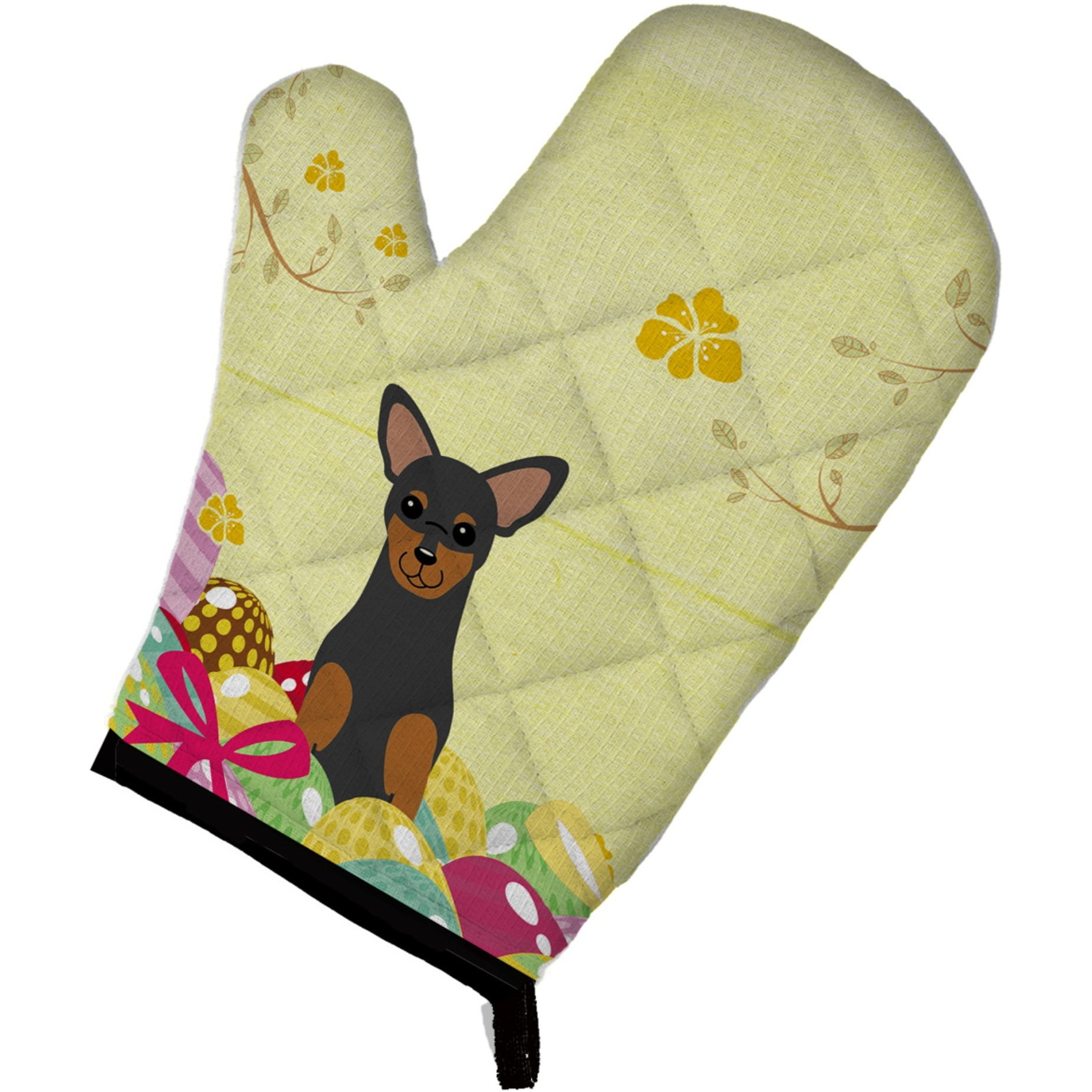 &quotCaroline's Treasures Easter Eggs Manchester Terrier Oven Mitt, Multicolor, 12"" x 8.5"""