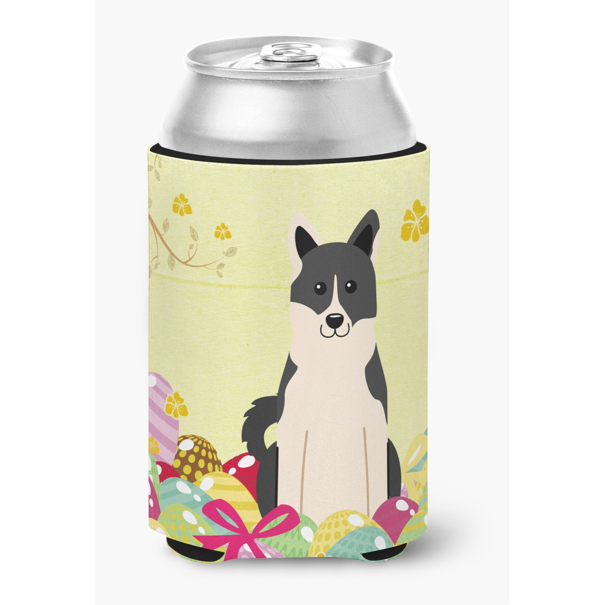 &quotCaroline's Treasures Easter Eggs Russo-European Laika Spitz Can or Bottle Hugger, Can Hugger, Multicolor"