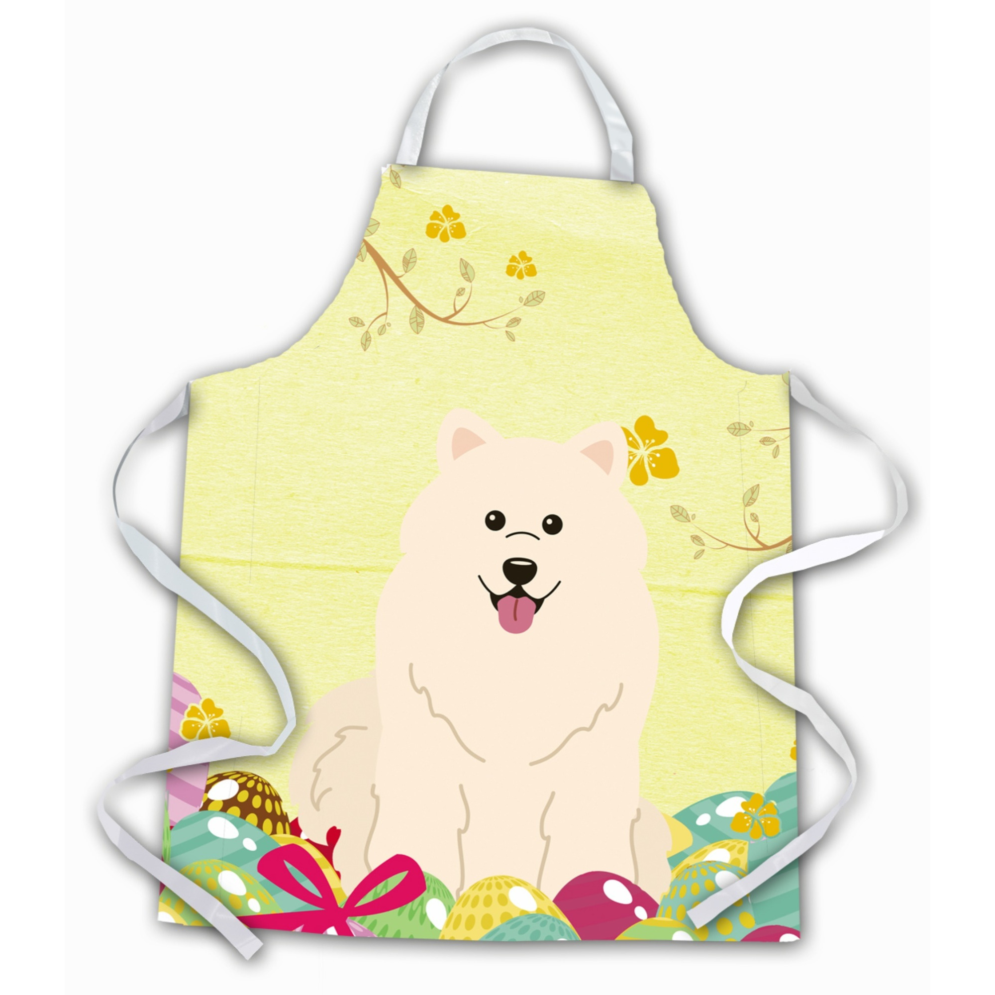 &quotCaroline's Treasures Easter Eggs Samoyed Apron, Large, Multicolor"