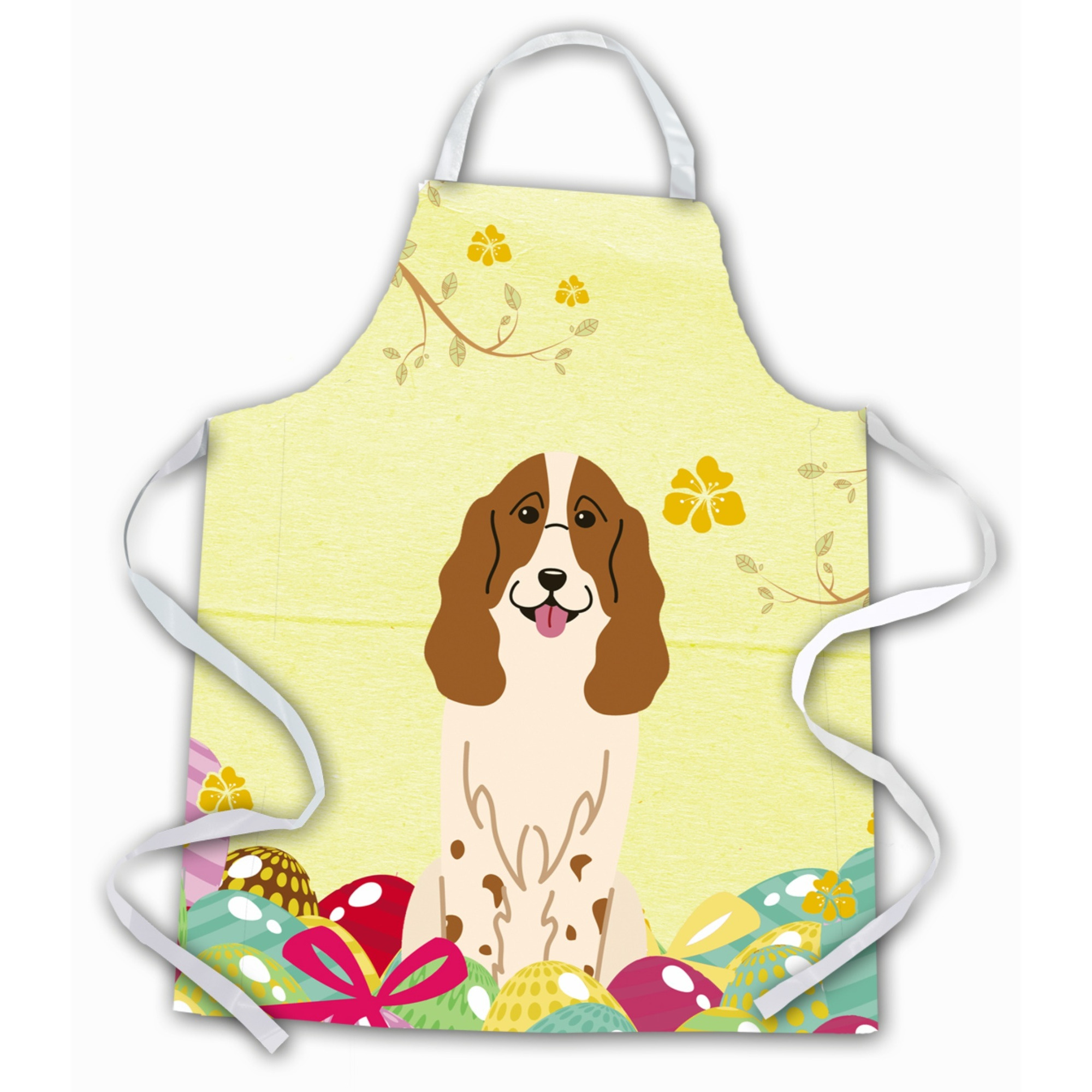 &quotCaroline's Treasures Easter Eggs Russian Spaniel Apron, Large, Multicolor"