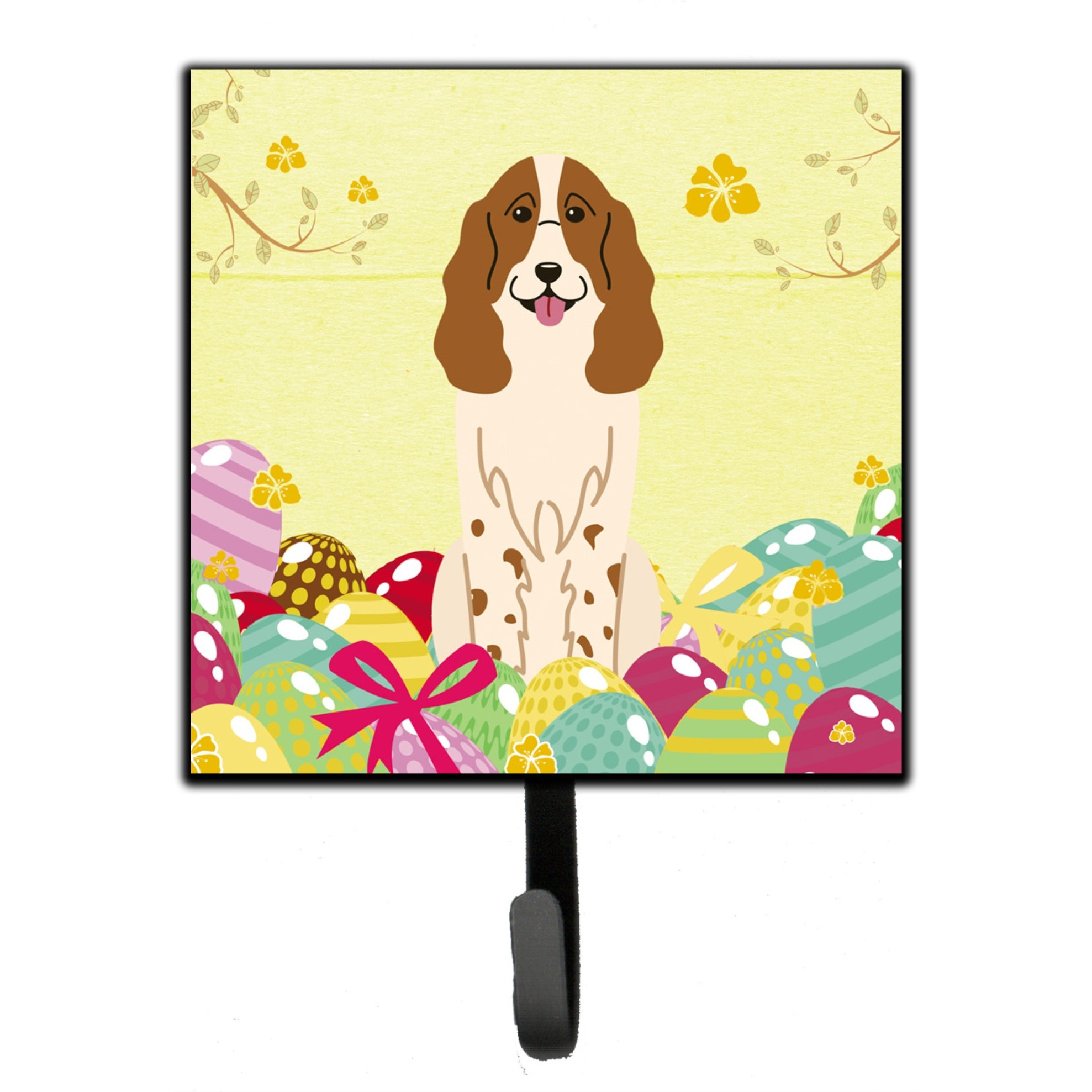 &quotCaroline's Treasures Easter Eggs Russian Spaniel Wall Hook, Small, Multicolor"