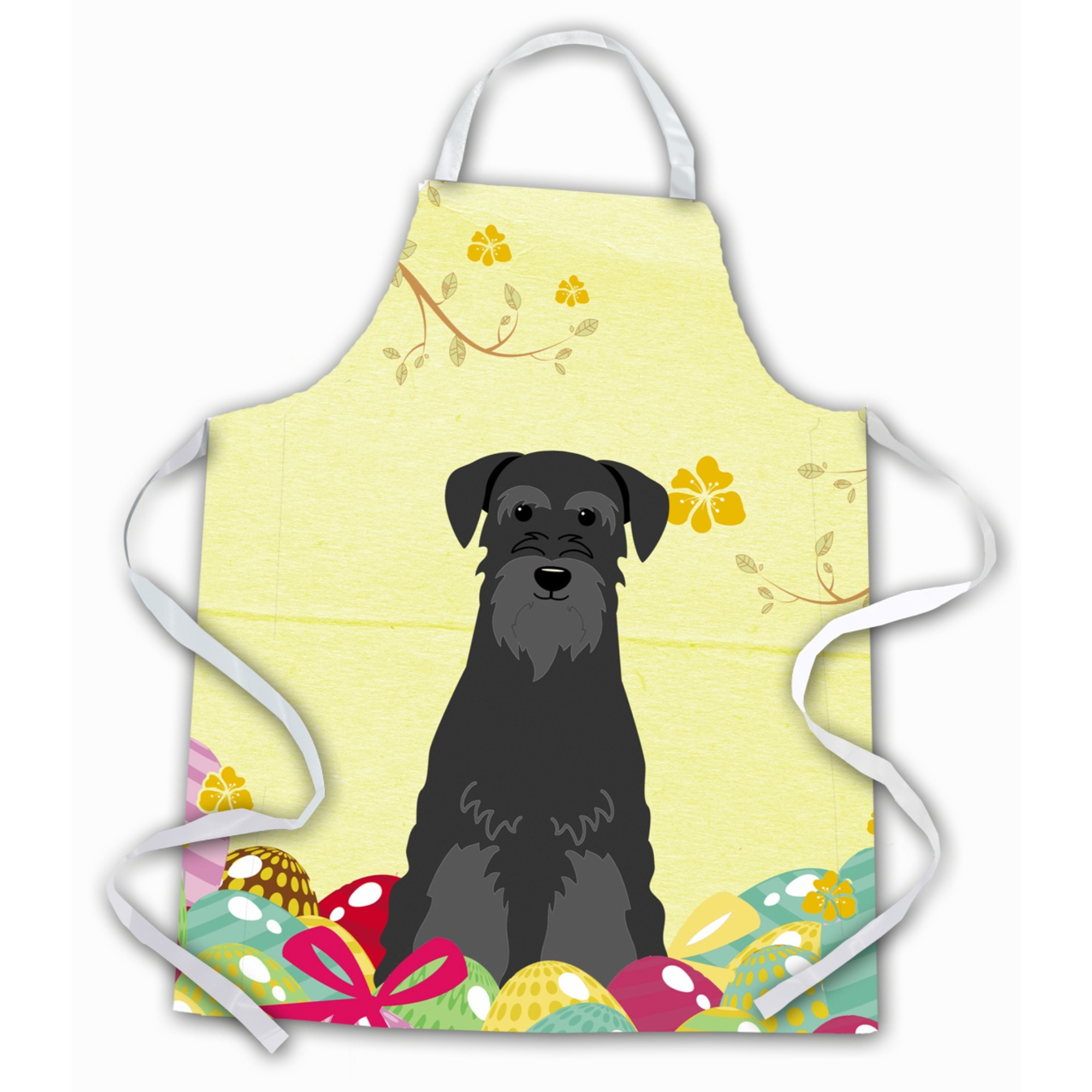 &quotCaroline's Treasures Easter Eggs Standard Schnauzer black Apron, Large, Multicolor"