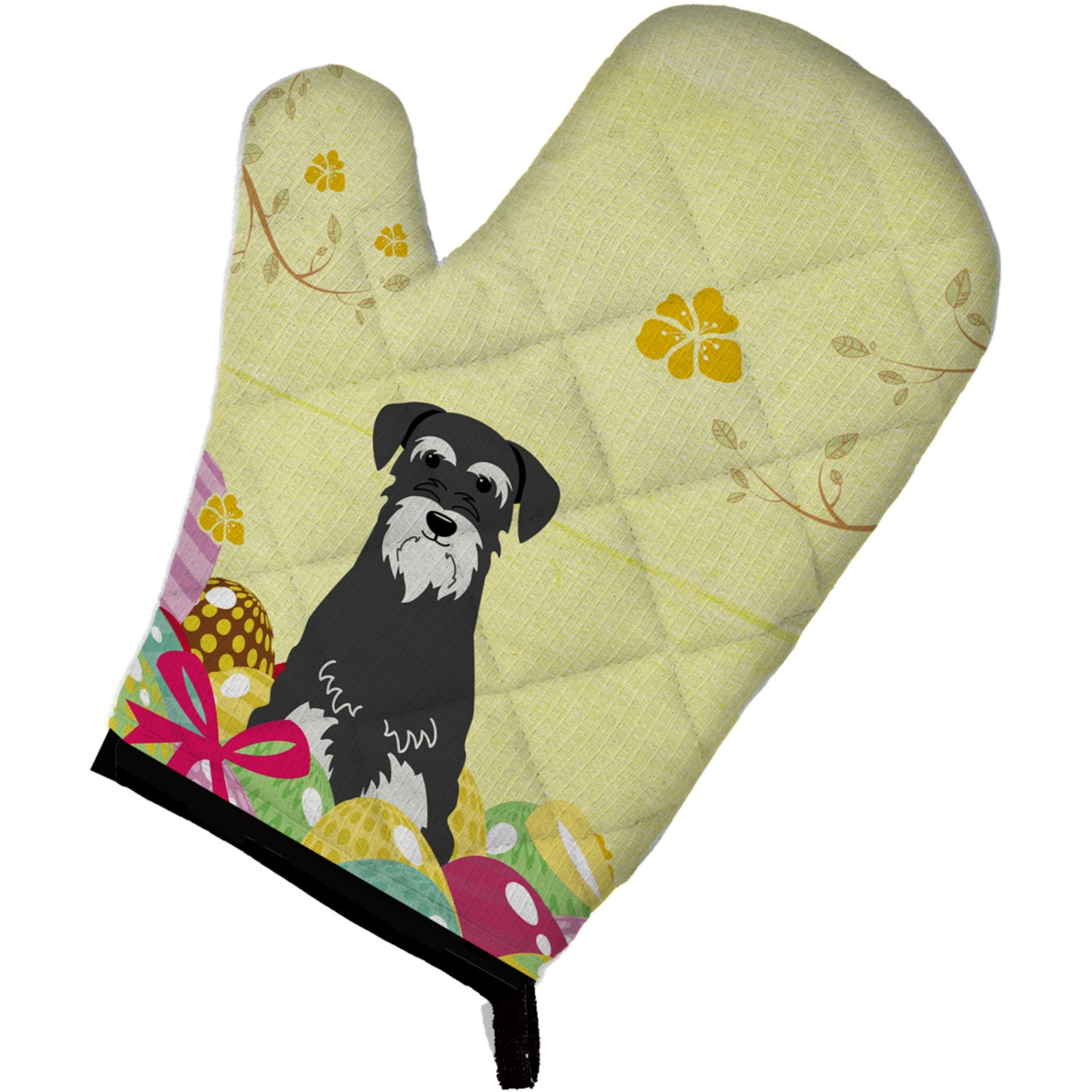 &quotCaroline's Treasures Easter Eggs Standard Schnauzer Salt and Pepper Oven Mitt, Multicolor, 12"" x 8.5"""