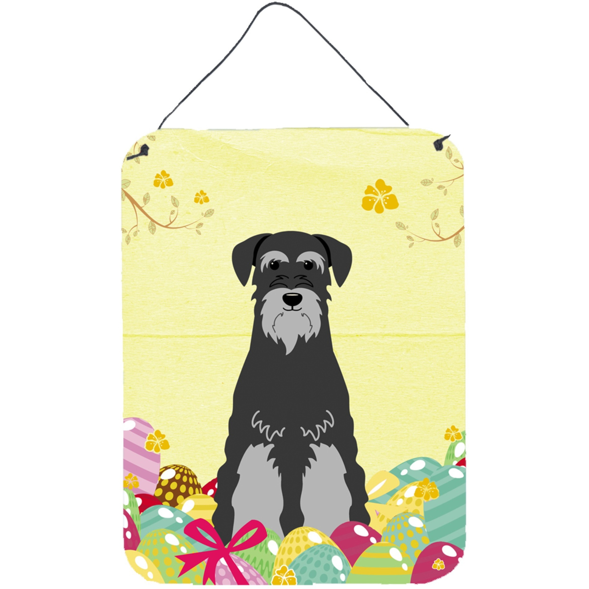 &quotCaroline's Treasures Standard Grey Schnauzer Black Metal Print, 16 x 12, Multicolor"