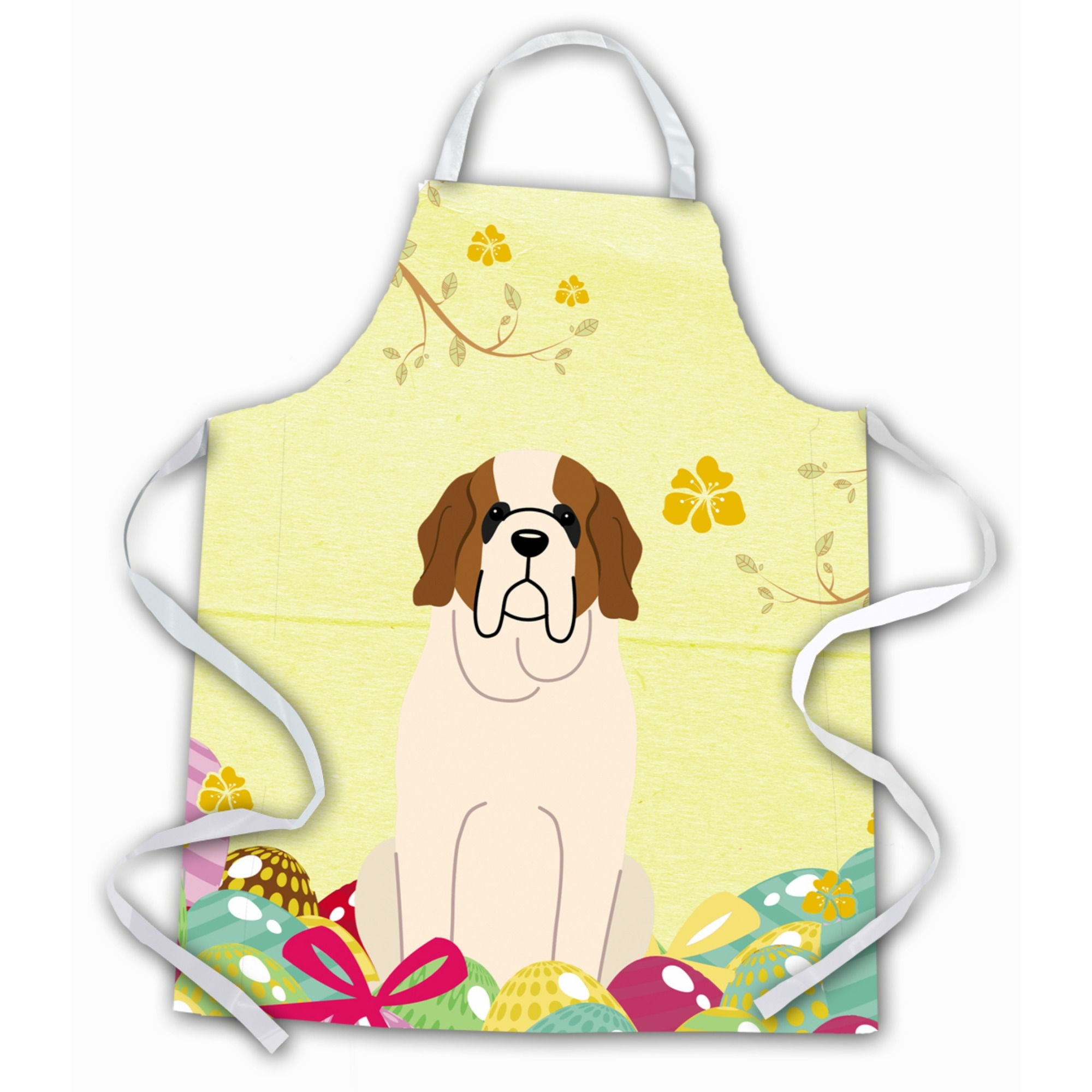 &quotCaroline's Treasures Easter Eggs Saint Bernard Apron, Large, Multicolor"