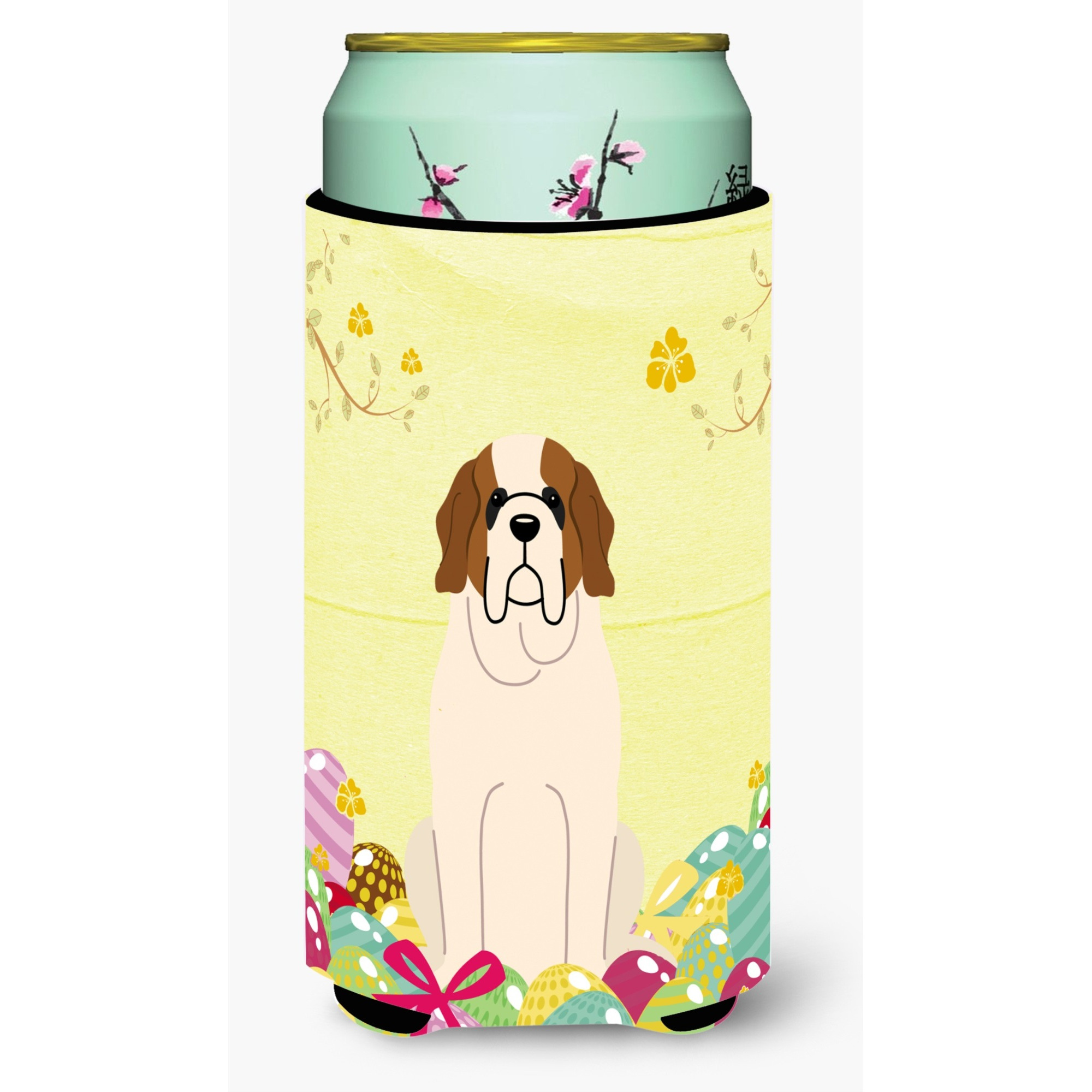 &quotCaroline's Treasures Easter Eggs Saint Bernard Tall Boy Beverage Insulator Hugger, Multicolor"