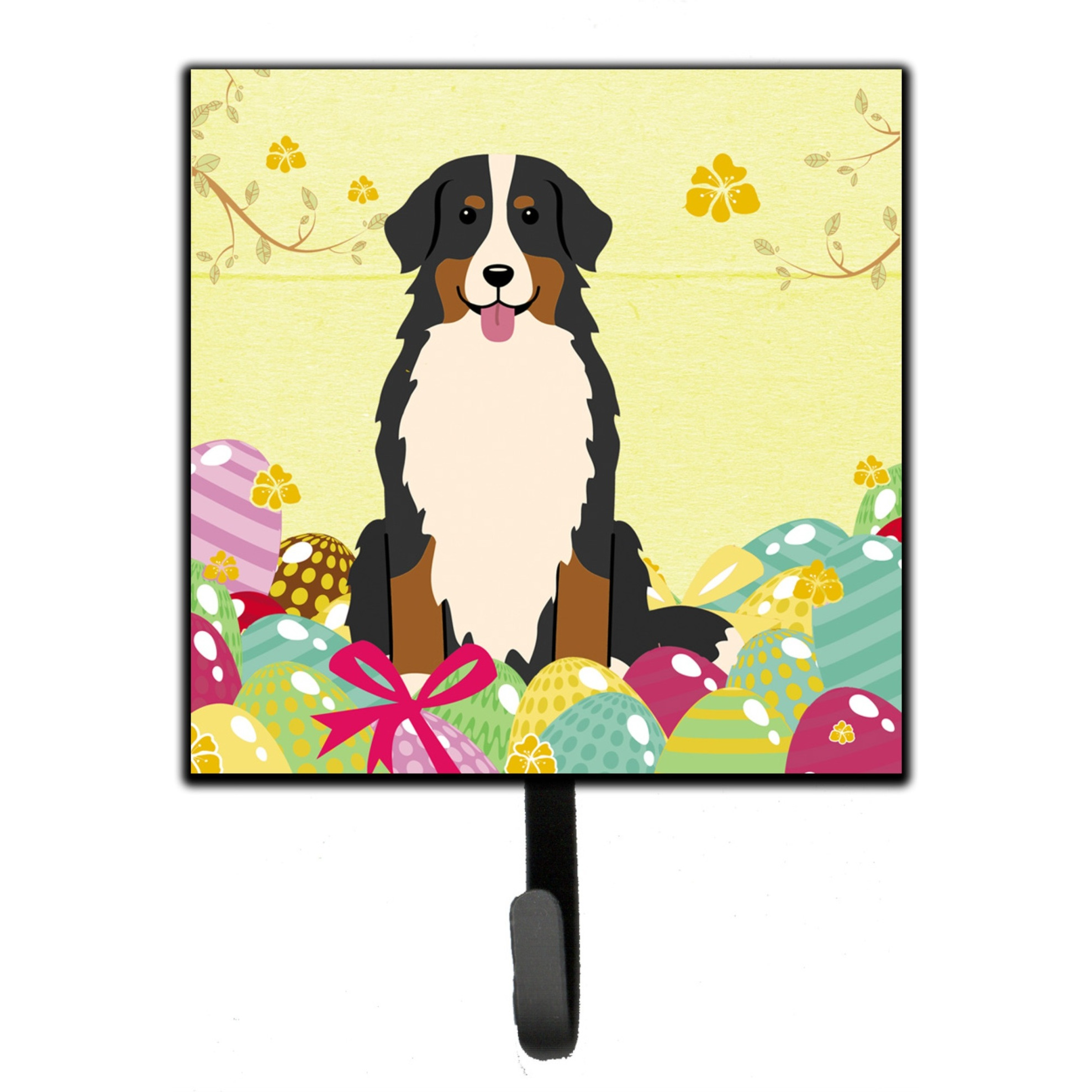&quotCaroline's Treasures Easter Eggs Bernese Mountain Dog Wall Hook, Small, Multicolor"