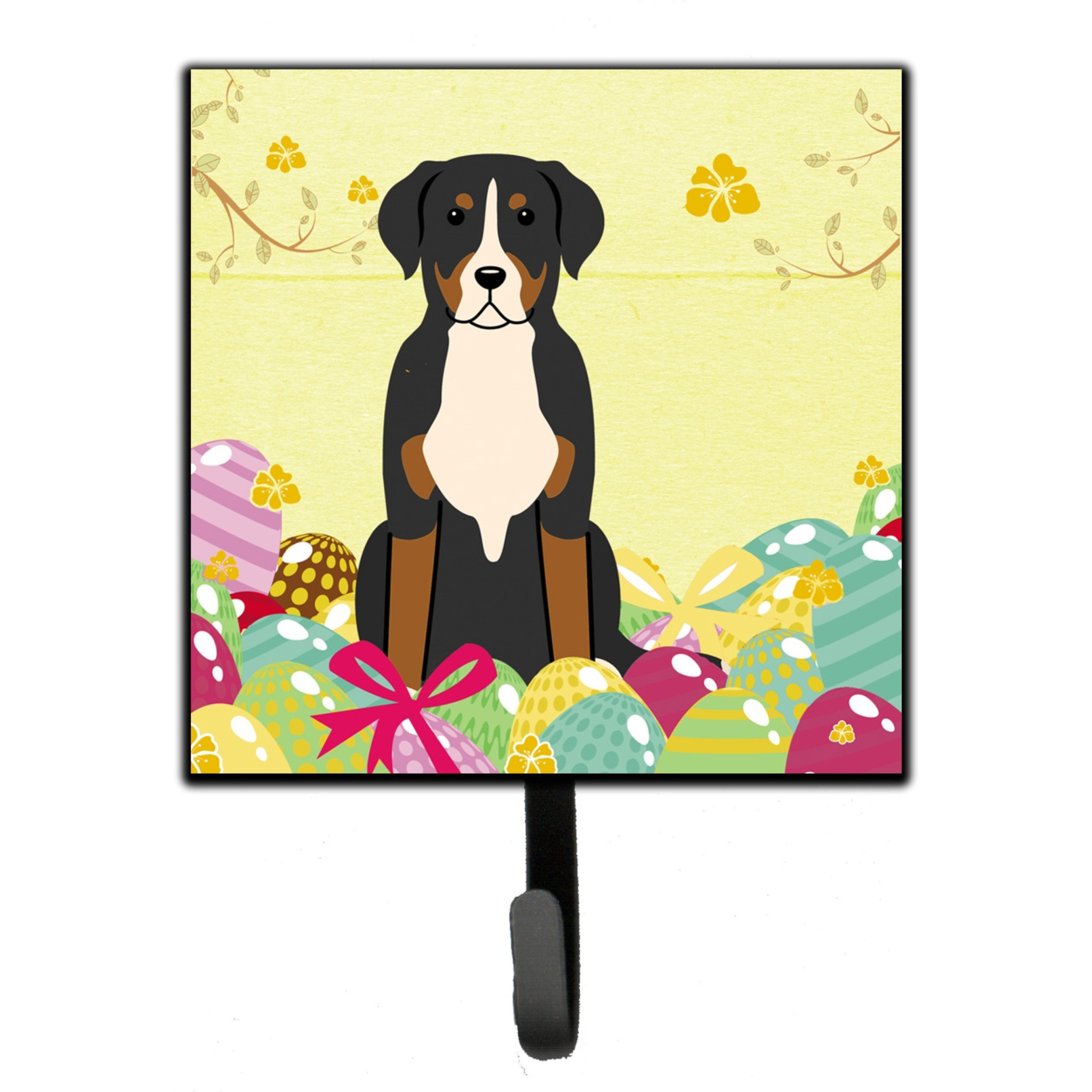 &quotCaroline's Treasures Easter Eggs Greater Swiss Mountain Dog Wall Hook, Small, Multicolor"