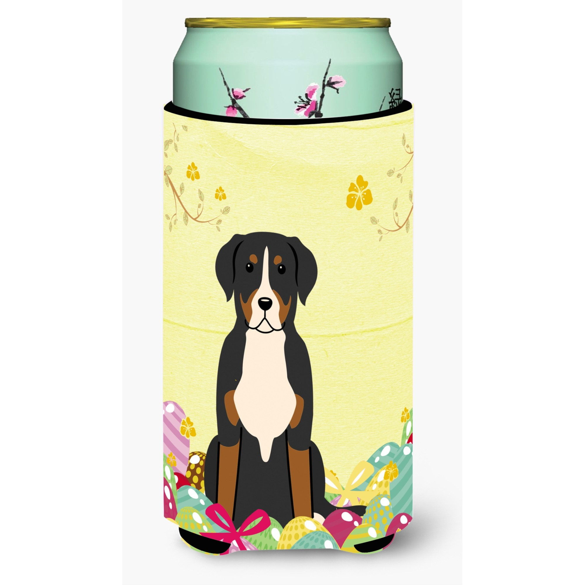 &quotCaroline's Treasures Easter Greater Swiss Mountain Dog Tall Boy Beverage Insulator Hugger, Multicolor"