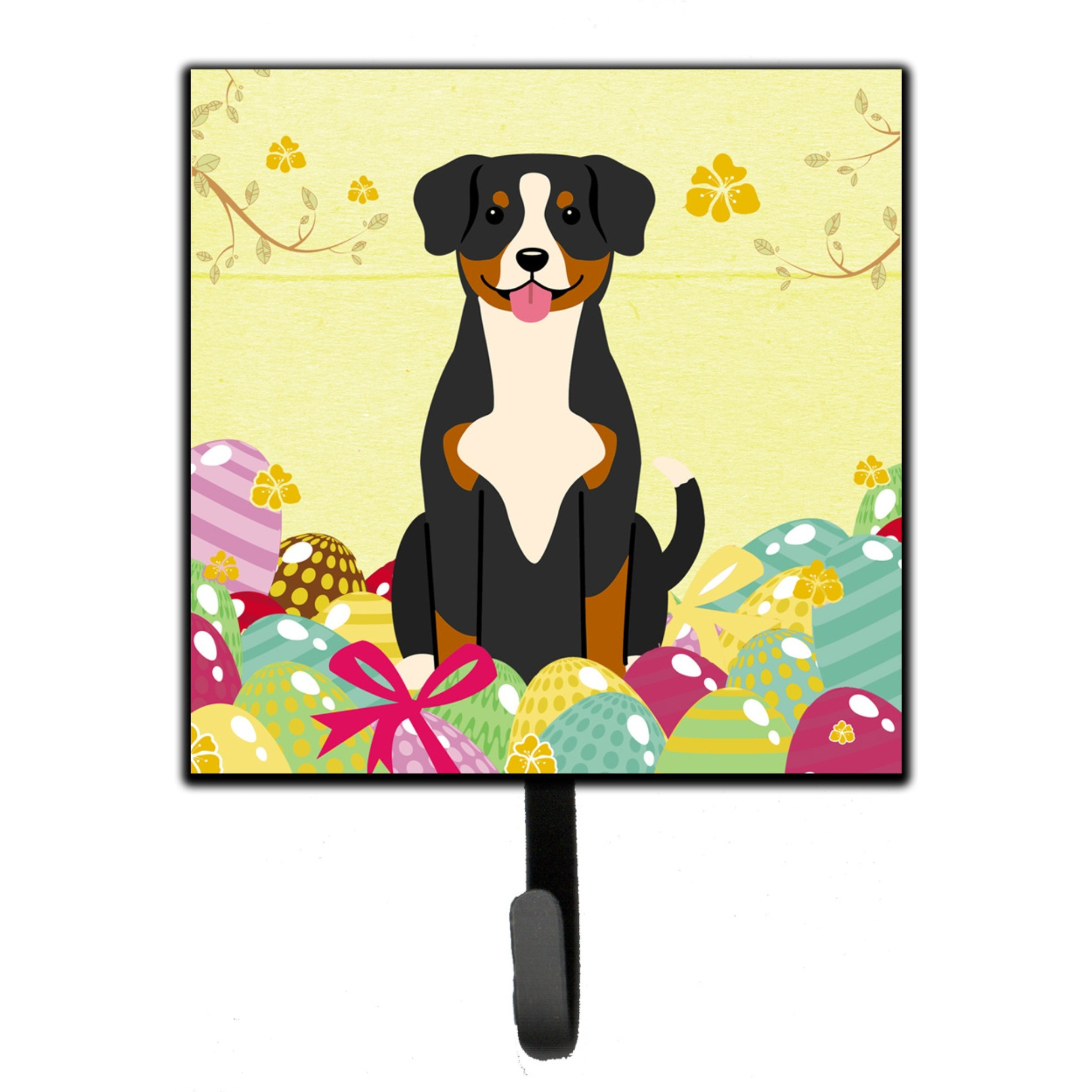 &quotCaroline's Treasures Easter Eggs Entlebucher Wall Hook, Small, Multicolor"