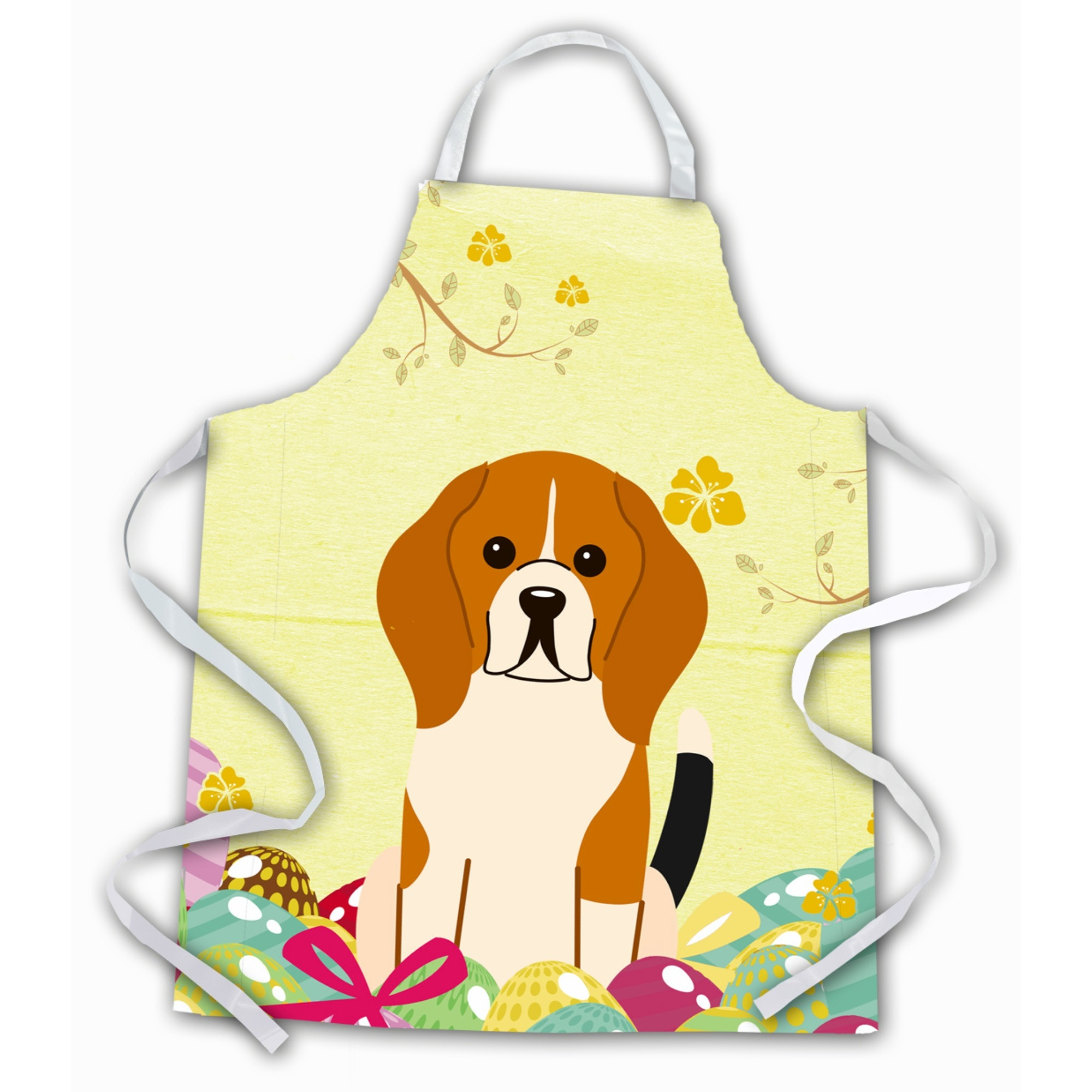 &quotCaroline's Treasures Easter Eggs Beagle Tricolor Apron, Large, Multicolor"
