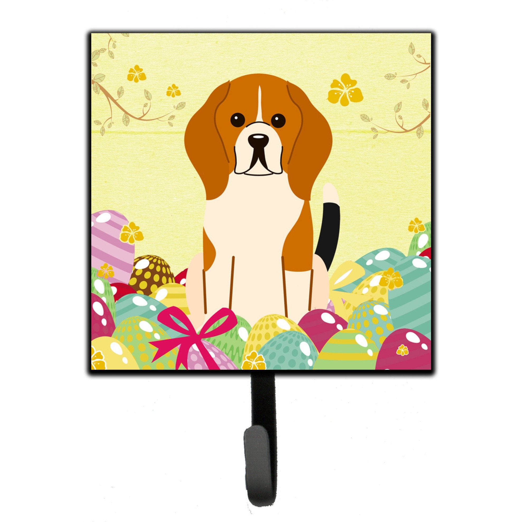 &quotCaroline's Treasures Easter Eggs Beagle Tricolor Wall Hook, Small, Multicolor"