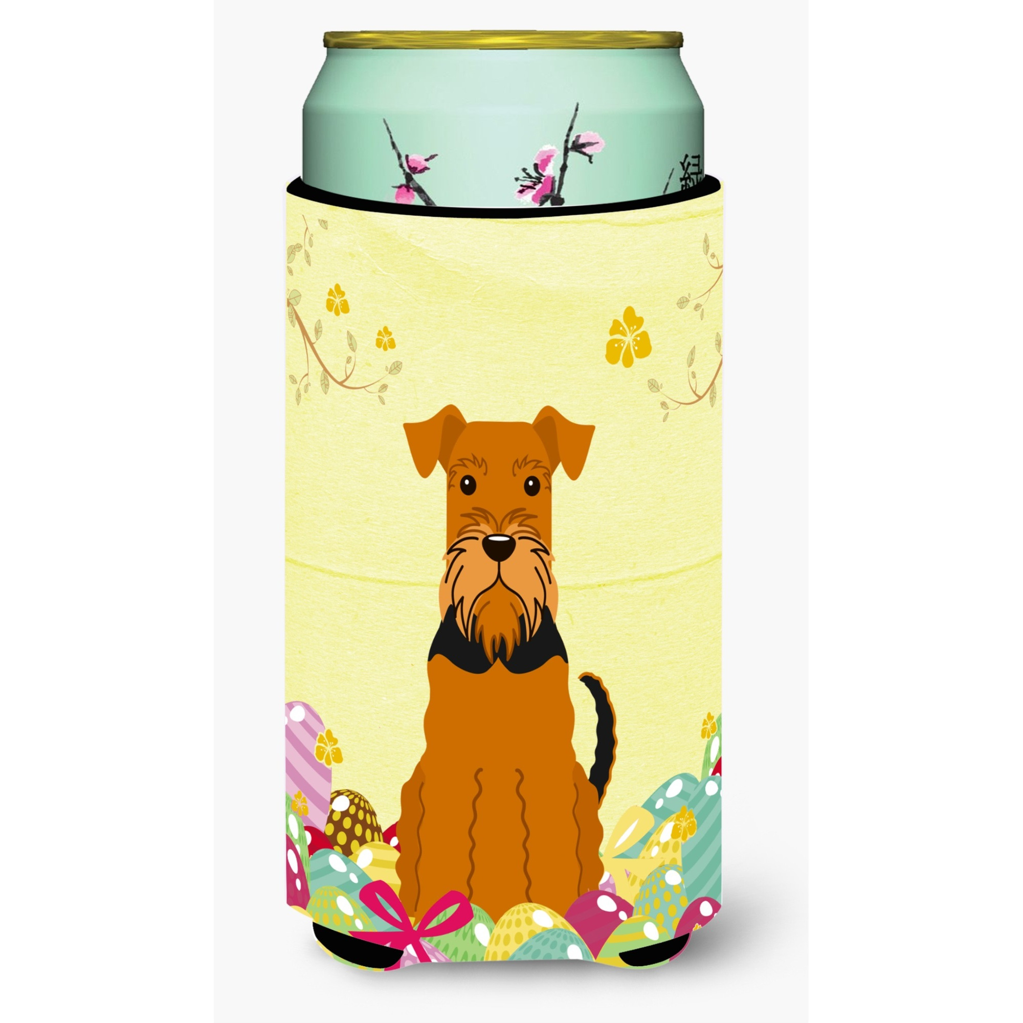 &quotCaroline's Treasures Easter Eggs Airedale Tall Boy Beverage Insulator Hugger, Multicolor"