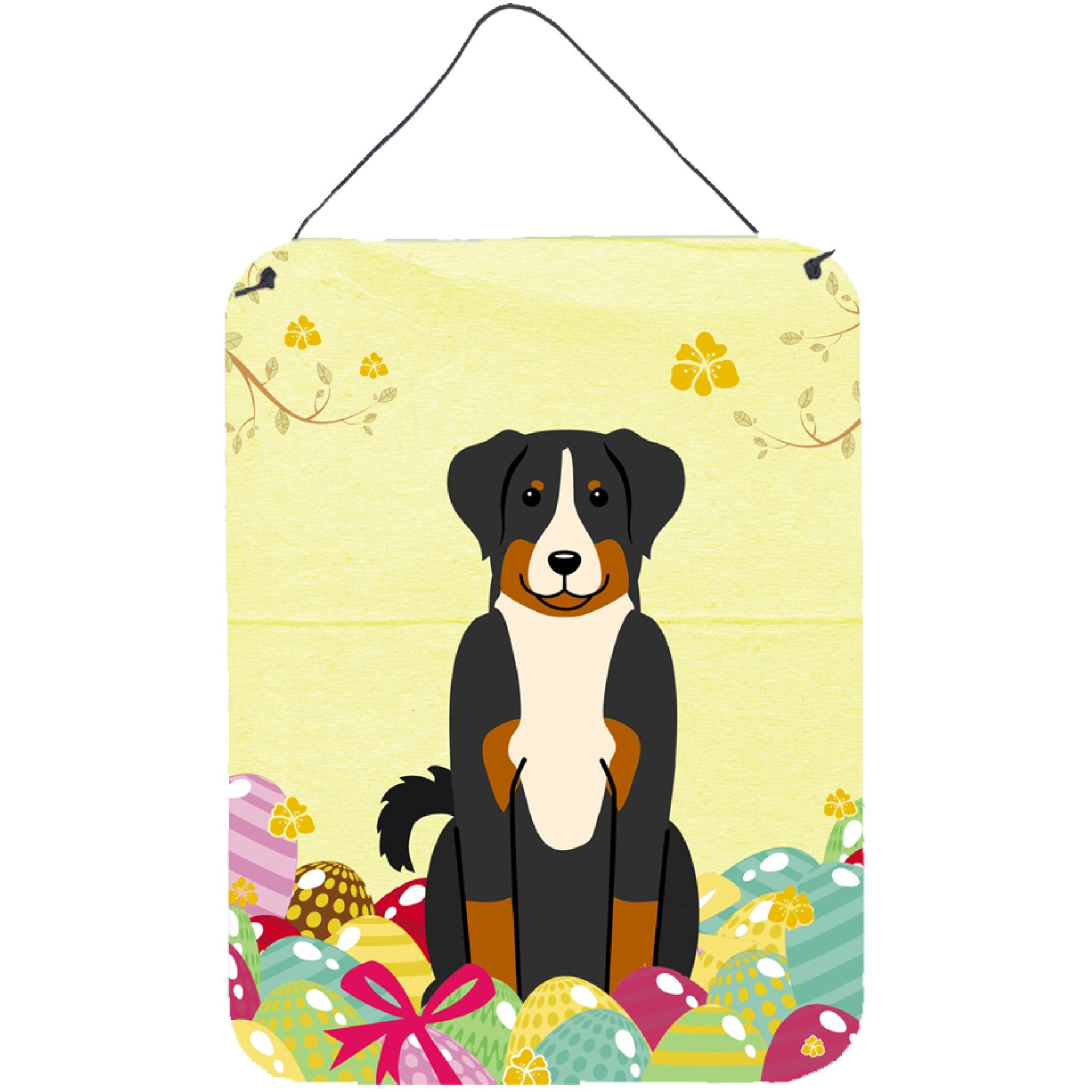 &quotCaroline's Treasures Easter Eggs Appenzeller Sennenhund Metal Print, 16 x 12, Multicolor"