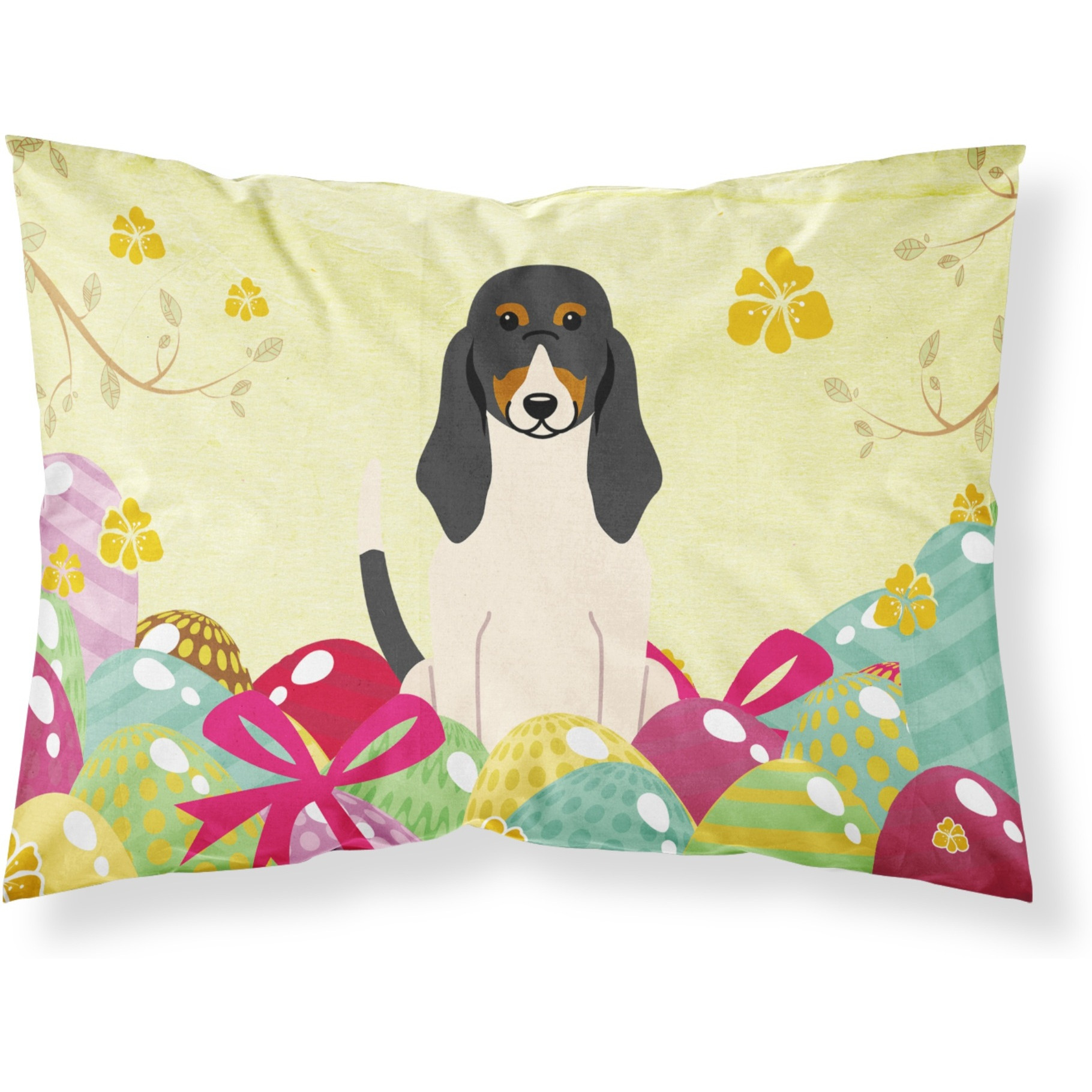 Easter Eggs Swiss Hound Fabric Standard Pillowcase