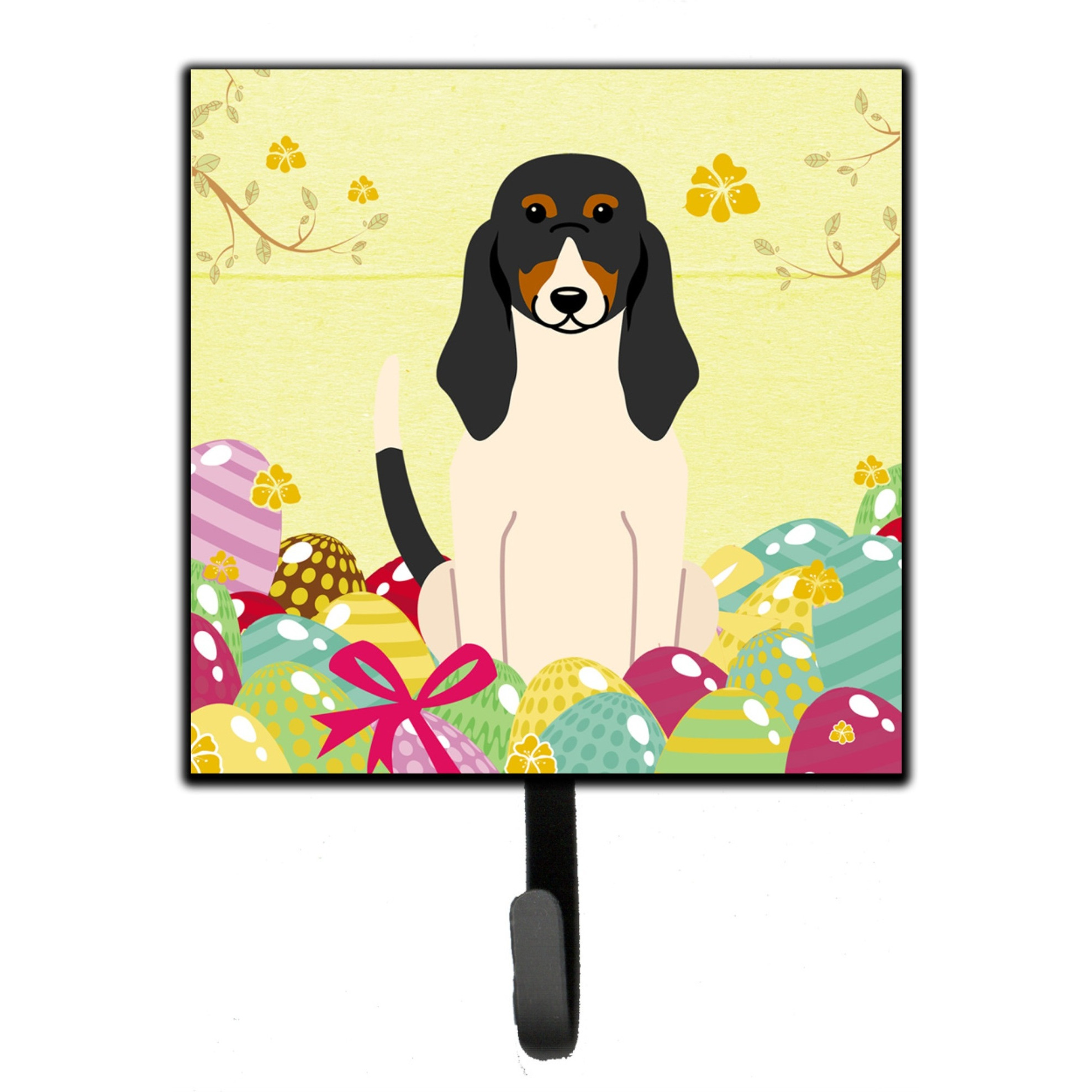 &quotCaroline's Treasures Easter Eggs Swiss Hound Wall Hook, Small, Multicolor"