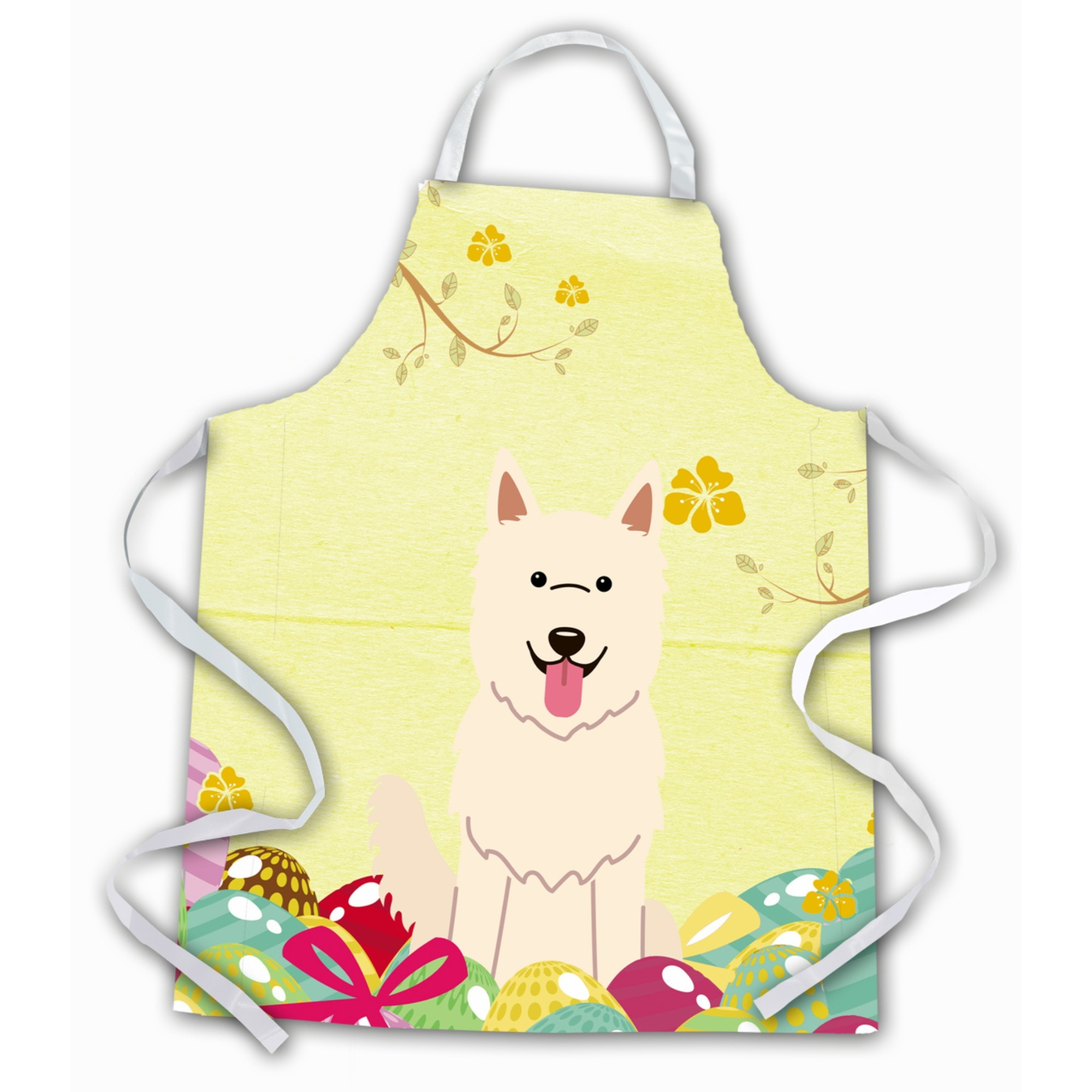 &quotCaroline's Treasures Easter Eggs White German Shepherd Apron, Large, Multicolor"