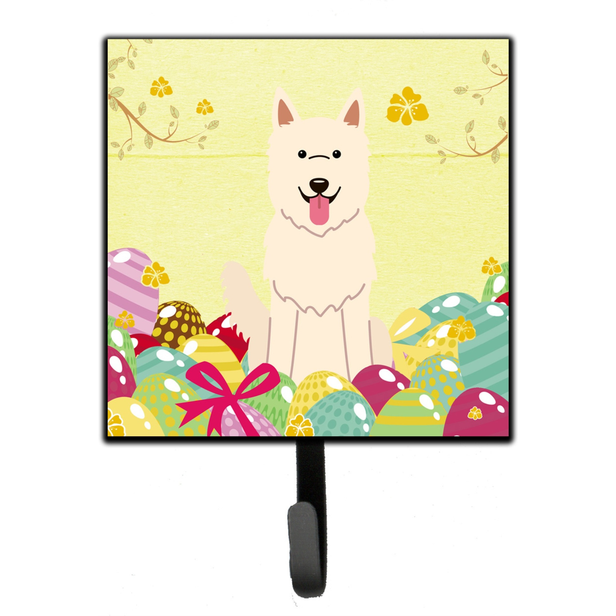 &quotCaroline's Treasures Easter Eggs White German Shepherd Wall Hook, Small, Multicolor"