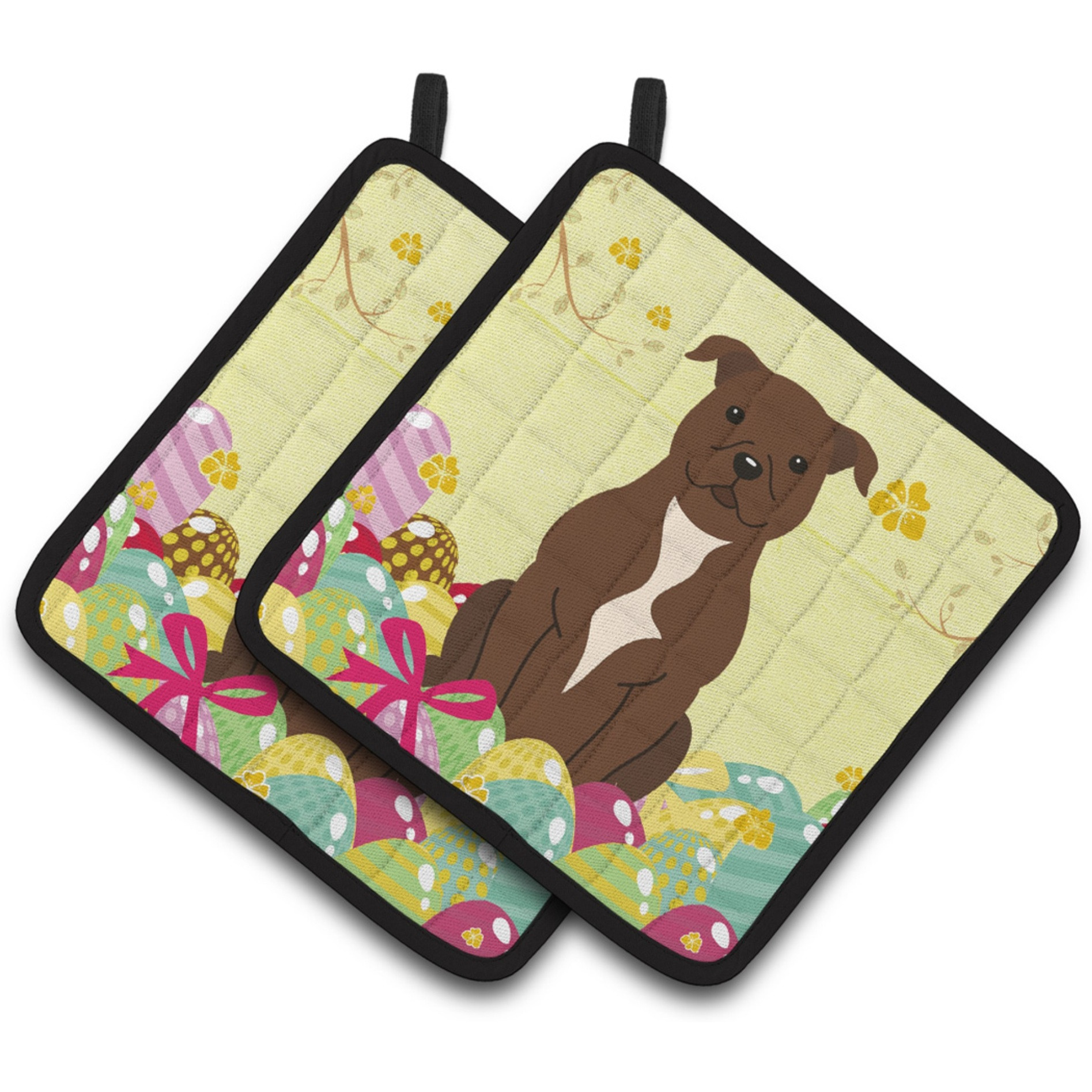 &quotCaroline's Treasures Easter Staffie Bull Terrier, 7.5HX7.5W, Multicolor"
