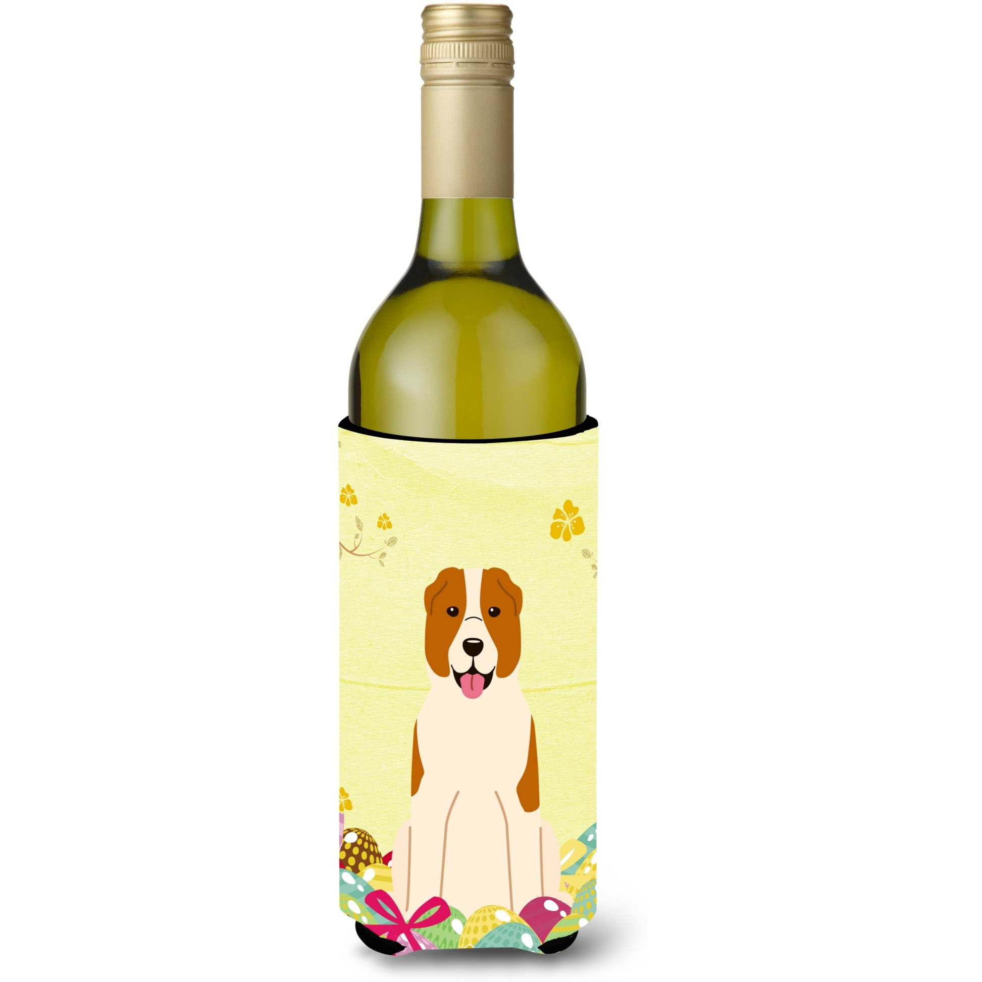 &quotCaroline's Treasures BB6049LITERK Central Asian Shepherd Dog Wine Bottle Beverage Insulator Hugger, 750ml, Multicolor"
