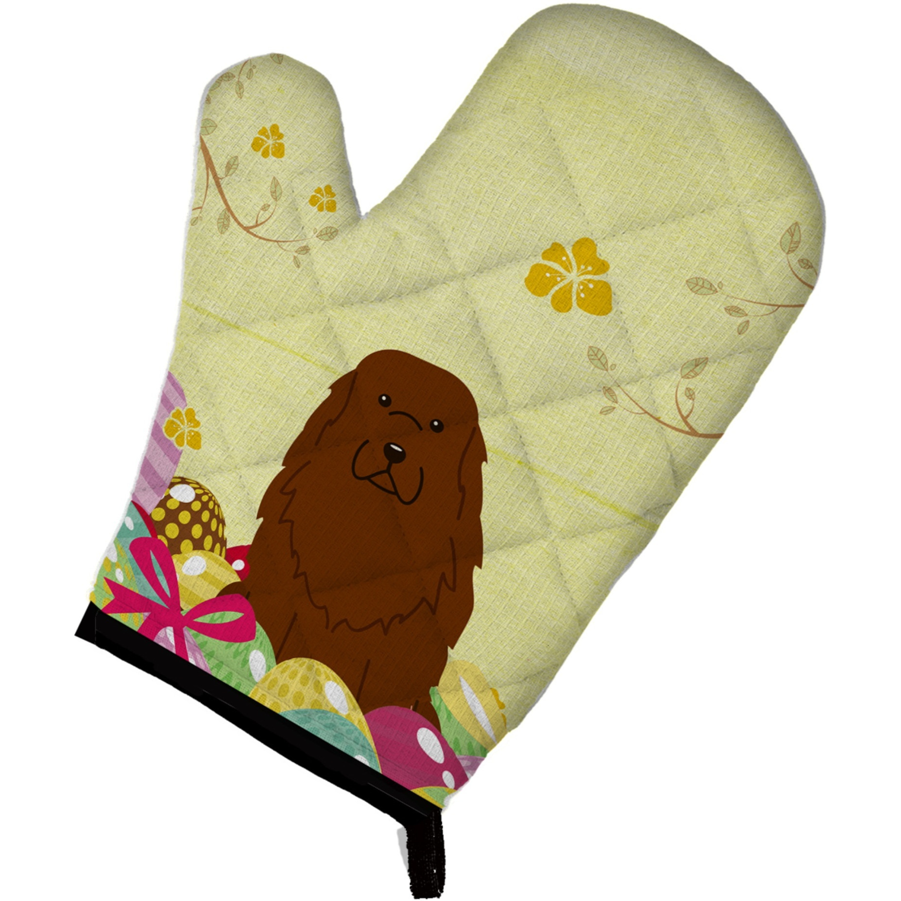 &quotCaroline's Treasures Easter Eggs Caucasian Shepherd Dog Oven Mitt, Multicolor, 12"" x 8.5"""