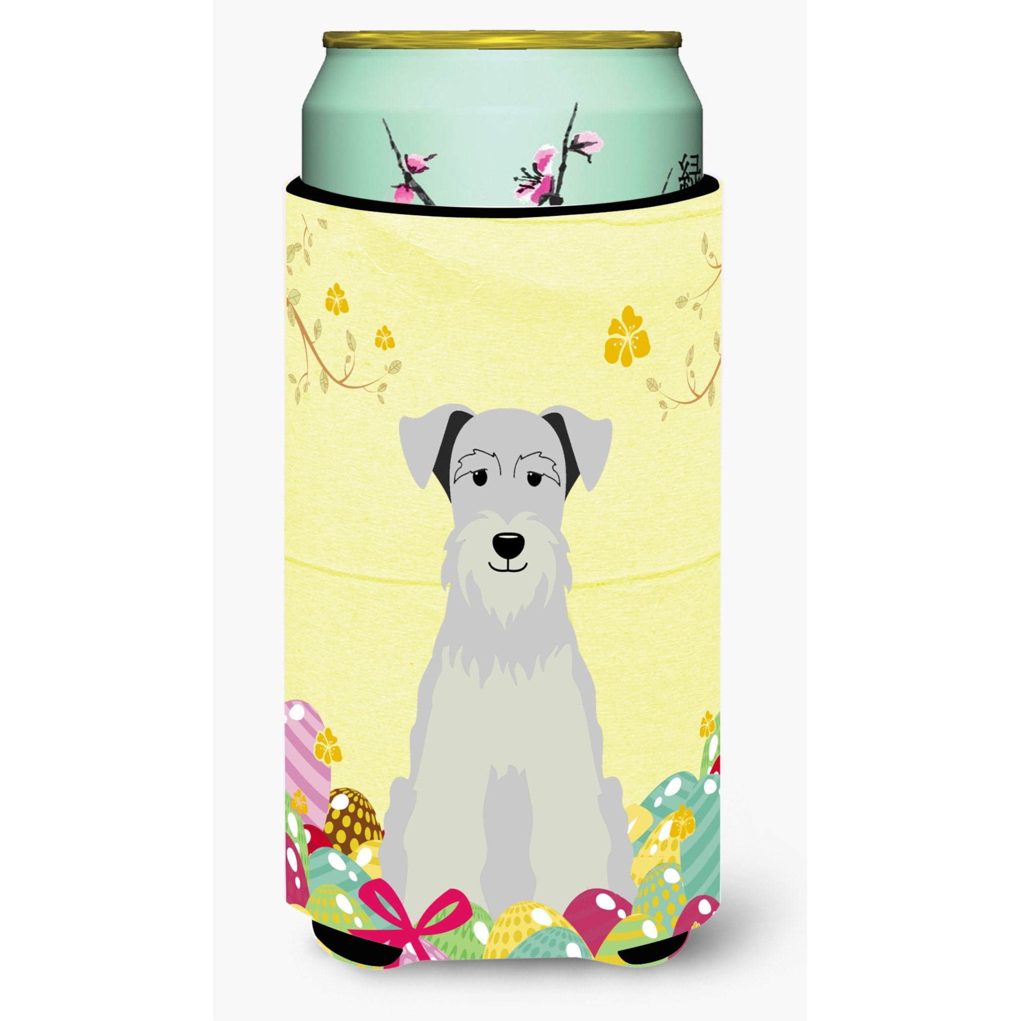 &quotCaroline's Treasures Easter Miniature Schanuzer White Tall Boy Beverage Insulator Hugger, Multicolor"