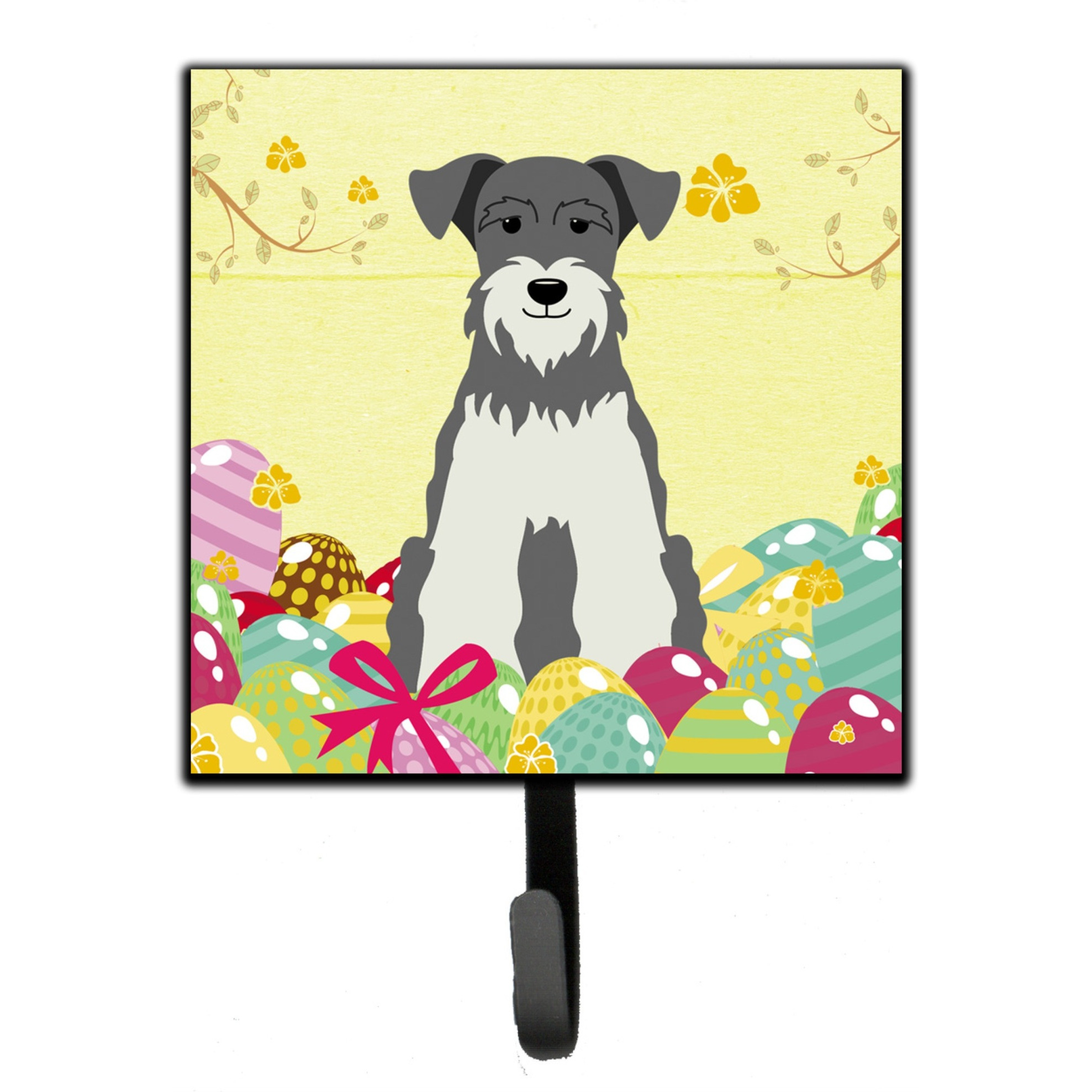 &quotCaroline's Treasures Eggs Easter Miniature Schanuzer Salt Pepper Wall Hook, Small, Multicolor"