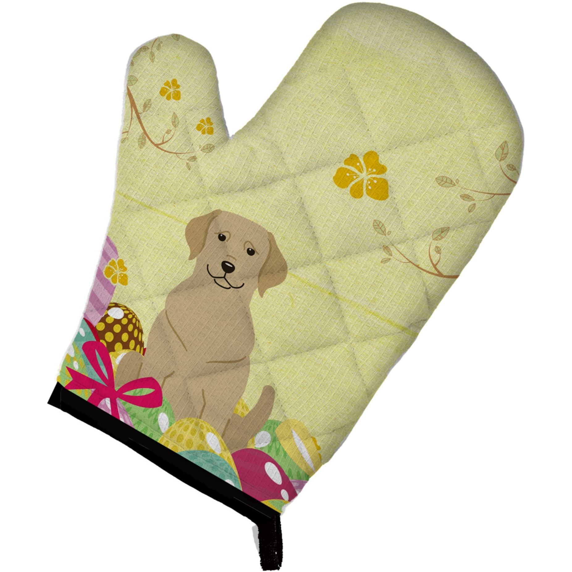 &quotCaroline's Treasures Easter Eggs Yellow Labrador Oven Mitt, Multicolor, 12"" x 8.5"""